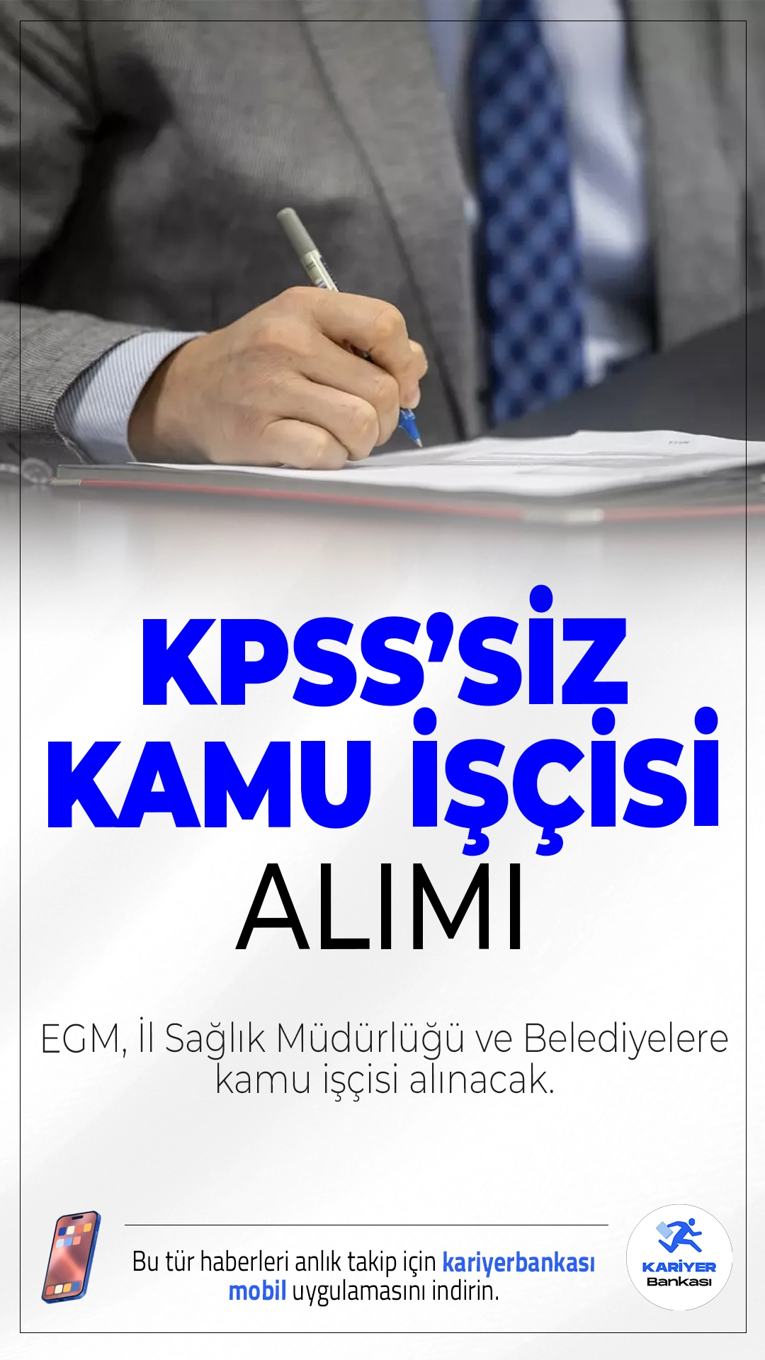 EGM, İl Sağlık Müdürlüğü ve Belediyelere Kamu İşçisi Alınacak.Emniyet Genel Müdürlüğü, İl Sağlık Müdürlükleri ve çeşitli belediyeler tarafından Eylül 2025 itibarıyla kadrolu kamu işçisi alımı yapılacağı duyuruldu. Alımlar, KPSS puanı aranmadan noter kurası ile gerçekleştirilecek. Adaylar başvurularını İŞKUR üzerinden online olarak yapabilecek.