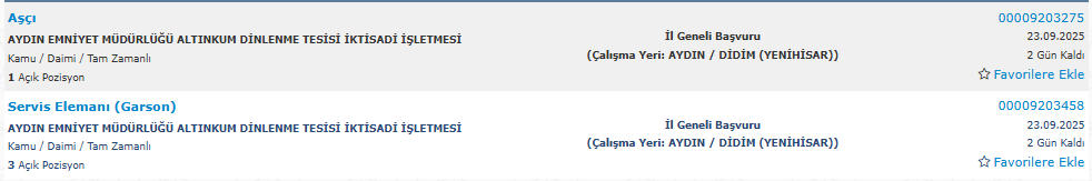 kamu işçi alımı 2025