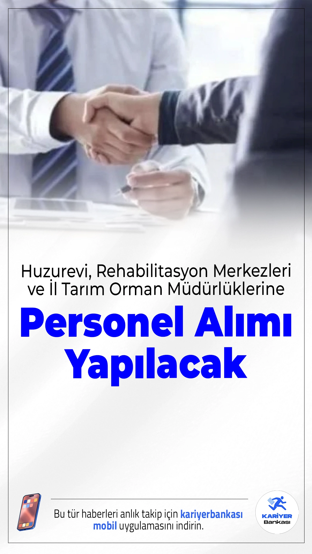 Huzurevi, Rehabilitasyon Merkezleri ve İl Tarım Orman Müdürlüklerine Personel Alımı Yapılacak.İŞKUR üzerinden yapılan son duyuruya göre, İstihdam Uyum Programı (İUP) kapsamında huzurevleri, rehabilitasyon merkezleri, il tarım ve orman müdürlükleri ile kaymakamlıklarda görevlendirilmek üzere KPSS şartsız personel alımıyapılacak. İşte detaylar: