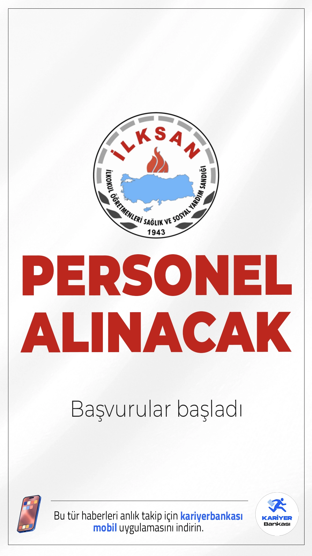 İLKSAN Personel Alımı Başvuruları Başladı.Milli Eğitim Bakanlığı İLKSAN Genel Müdürlüğü, 2025 yılı kamu personeli alımı ilanını yayımladı. Açıklamada, merkez teşkilatında görevlendirilmek üzere kamu personeli alımı yapılacağı bildirildi. Alımlar, “Veri Hazırlama ve Kontrol İşletmeni” kadrosunda gerçekleştirilecek.