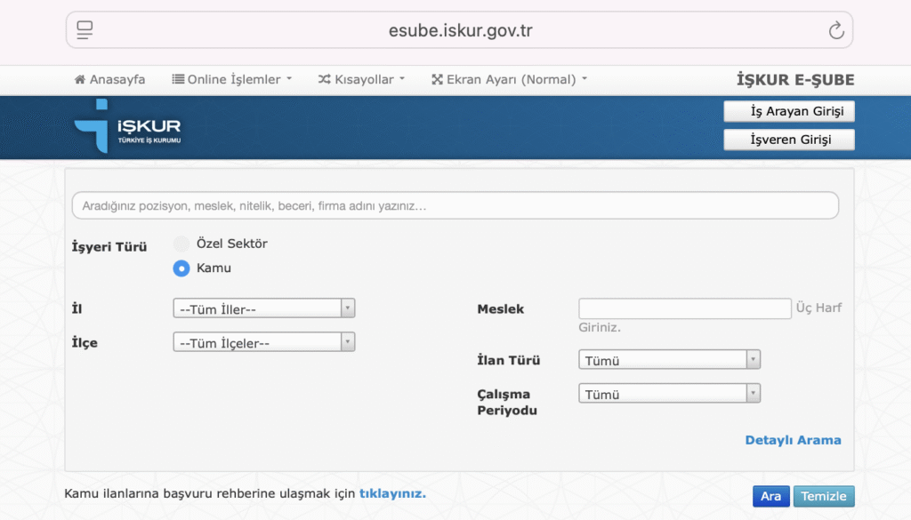 kamu işçisi alımı eylül 2025
