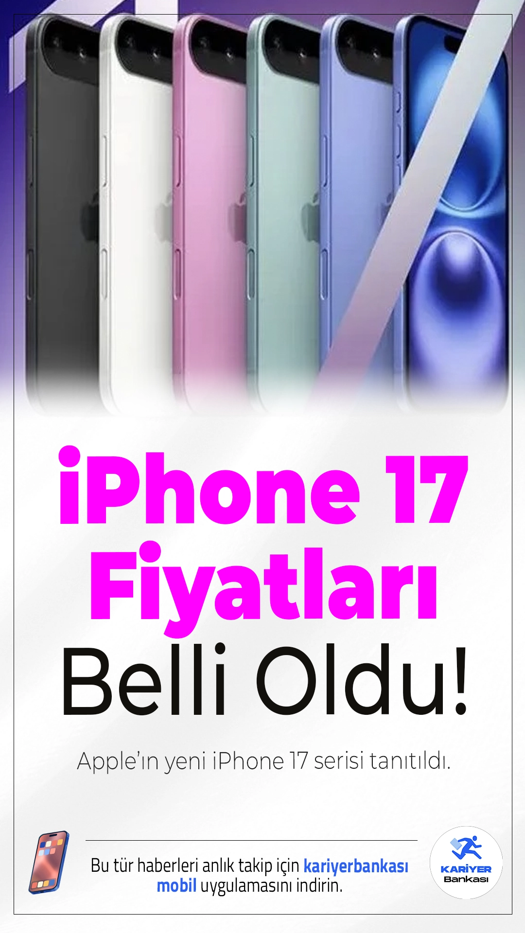iPhone 17 Serisi Türkiye Fiyatları Belli Oldu! İşte Özeklikleri...Apple’ın yeni iPhone 17 serisi tanıtıldı. Serideki modeller, daha uzun pil ömrü, gelişmiş kamera sistemleri ve yeni tasarım anlayışıyla dikkat çekiyor.