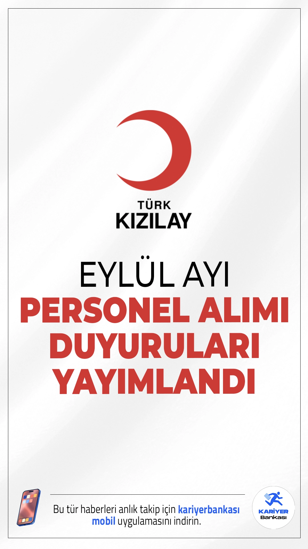 Kızılay Personel Alımı Duyuruları Yayımlandı (Eylül 2025).Kızılay, Eylül ayında farklı şehirlerde görev alacak yeni personel alımları gerçekleştireceğini duyurdu.