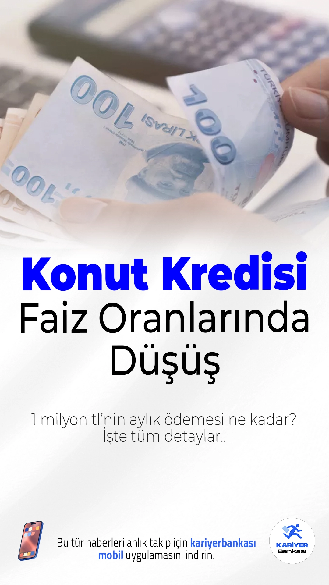 Konut Kredisi Faizlerinde Geri Sayım Başladı! İşte 1 Milyon TL Kredi İçin Güncel Ödeme Planı.Konut kredisi faiz oranlarında yaşanan son düşüşler, ev sahibi olma hayali kuranlar için umut verici gelişmeler sundu. Faiz oranları 2,69’a kadar gerilerken, aylık ödeme ve toplam geri ödeme tutarları da dikkat çekiyor.