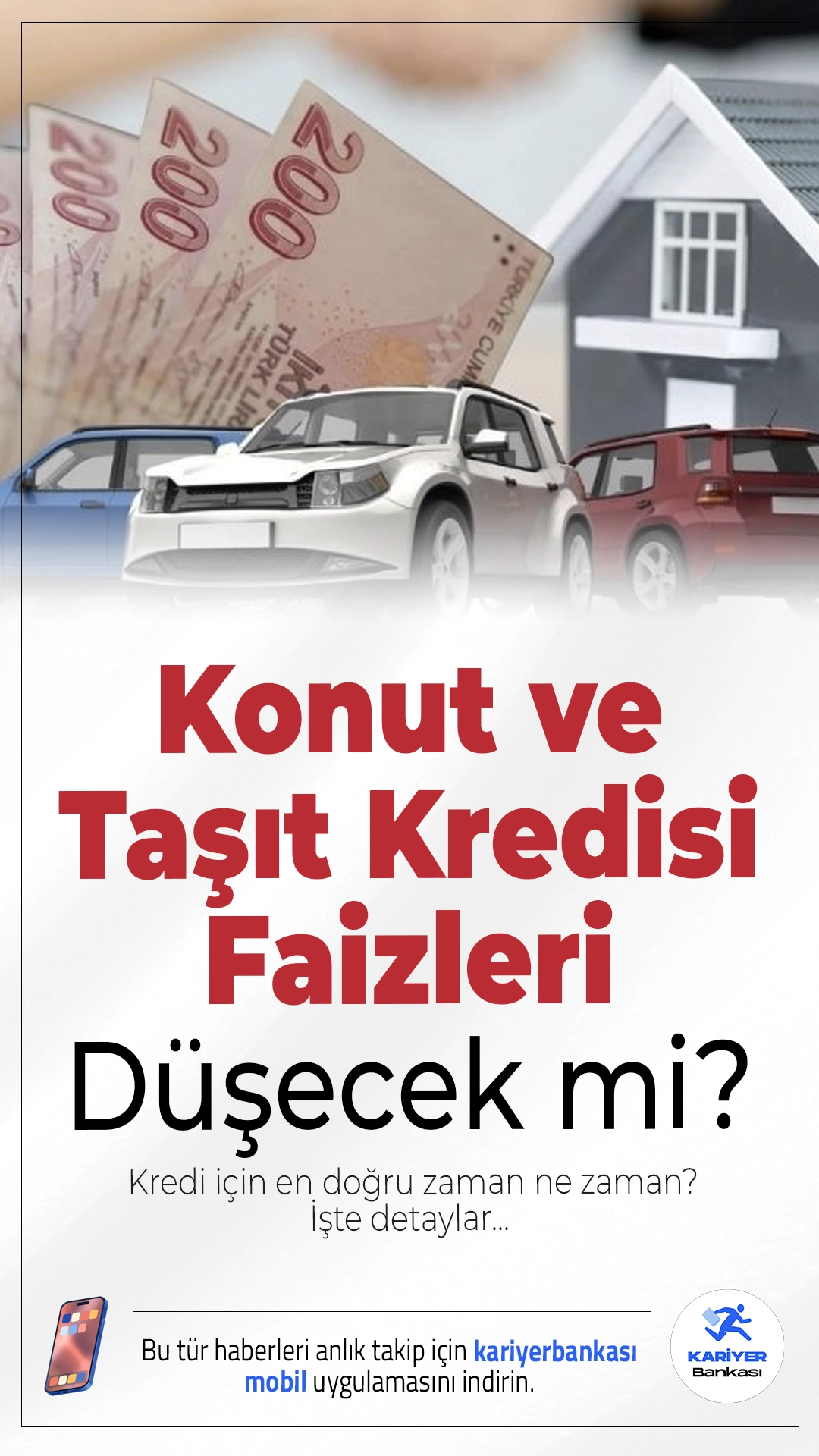 Konut ve Taşıt Kredisi Faizleri Düşecek mi? Kredi İçin En Doğru Zaman Ne Zaman?Merkez Bankası’nın politika faizini %43’ten %40,5’e düşürmesinin ardından, konut ve taşıt kredisi oranlarının yıl sonuna kadar %35’e inerken Ekim ayında konut için ~%2,39, taşıt için ~%2,75 seviyeleri gündemde.