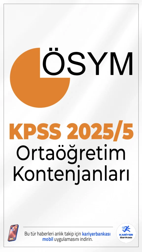 KPSS 2025/5 Ortaöğretim Kontenjanları.KPSS 2025/5 tercih kılavuzu ile Sağlık Bakanlığına ortaöğretim mezunlarından personel alımı yapılacak.