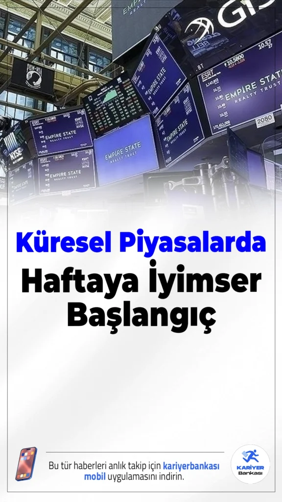Küresel Piyasalarda Haftaya İyimser Başlangıç.ABD'de zayıflayan istihdam verileri sonrası faiz indirim beklentileri güçlendi, piyasalar pozitif seyrediyor.