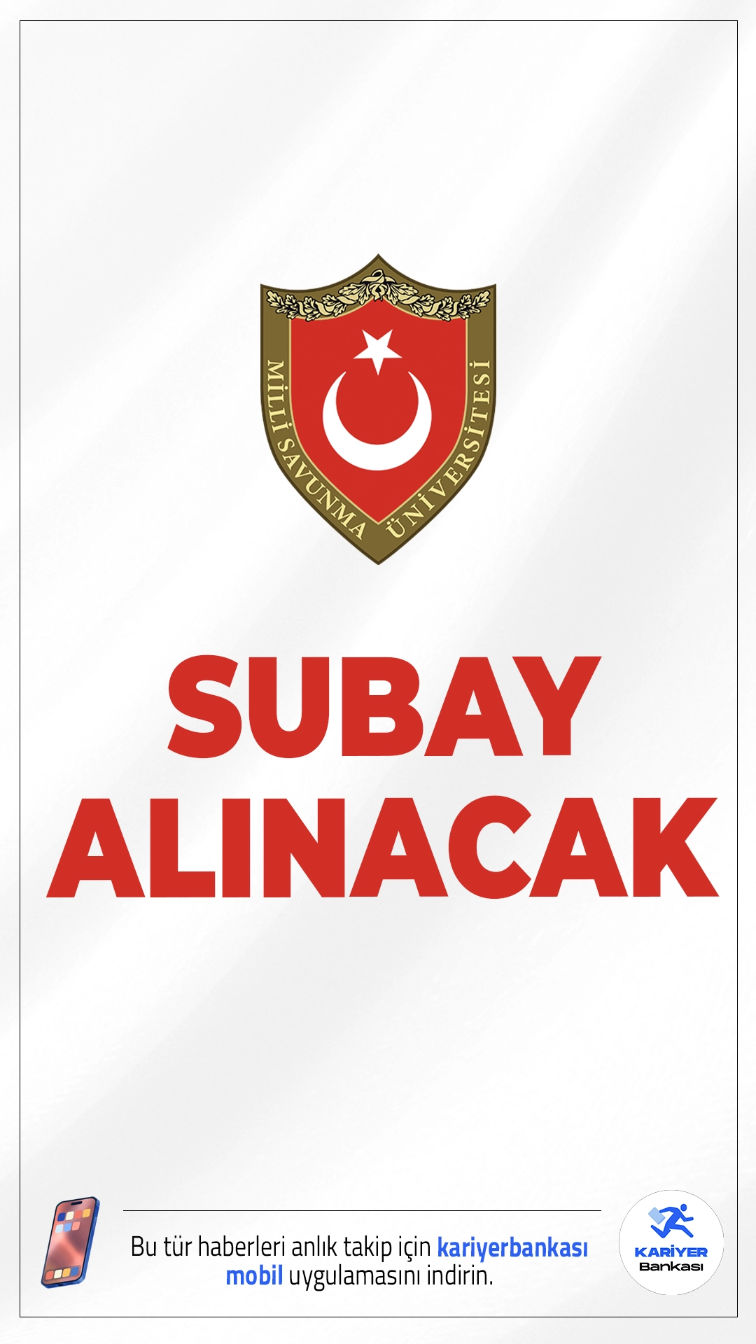 MSÜ 2025 Yılı Öğretmen ve Mühendis Sınıfı Subay Alımı Yapacak.Milli Savunma Üniversitesi (MSÜ), 2025 yılı için öğretmen ve mühendis sınıfı subay alımı yapacağını duyurdu.Başvurular, Milli Savunma Bakanlığı Personel Temin Sistemi (PERTEM) üzerinden alınmaya başlandı. Adayların belirli yaş, eğitim ve sınav şartlarını taşıması gerekiyor.