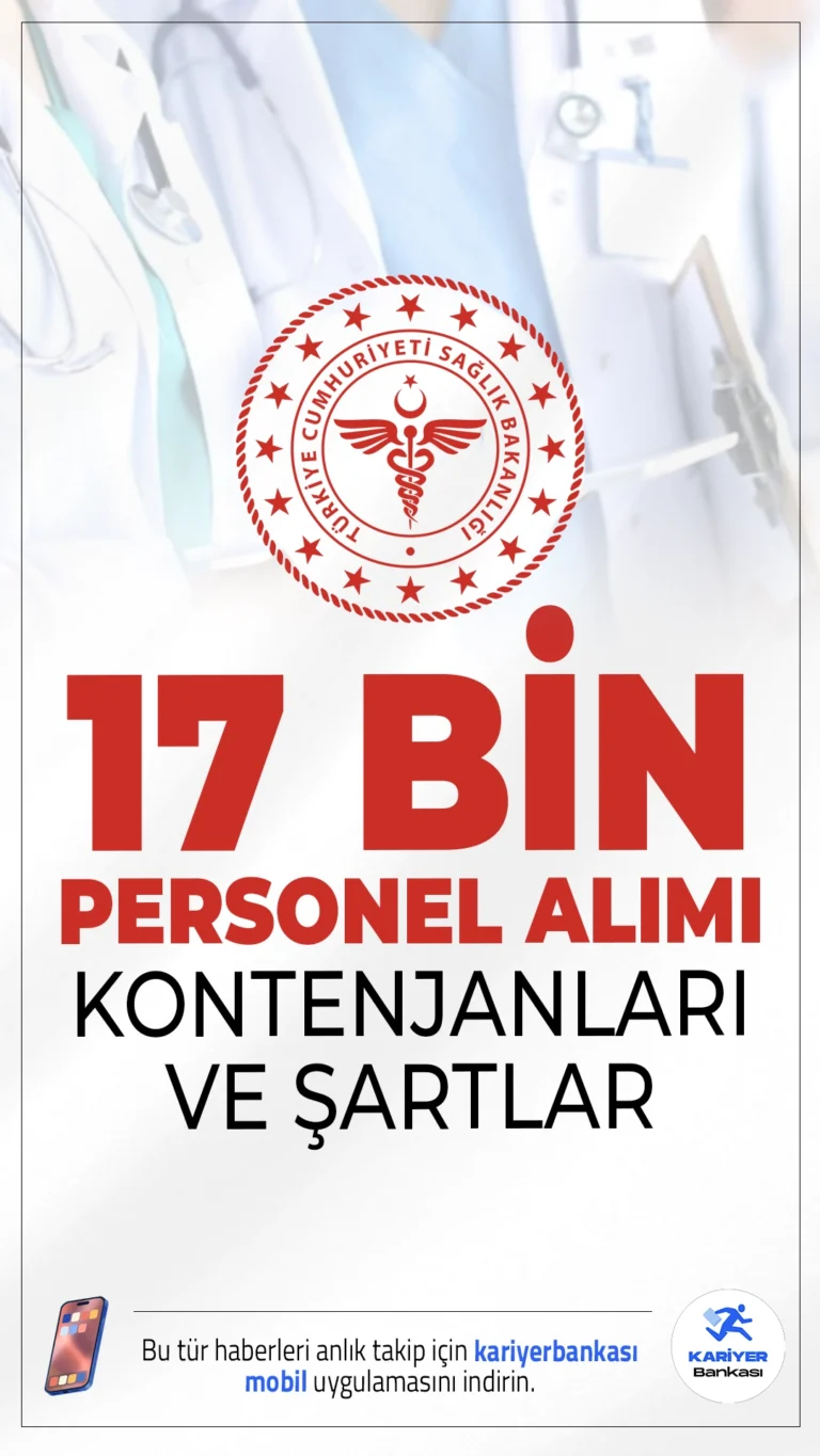 Sağlık Bakanlığı 2. Etap 17 Bin Personel Alımı Kontenjanları ve Şartlar.Sağlık Bakanlığı, 2025 yılı içerisinde gerçekleştirmeyi planladığı 37 bin personel alımı sürecinin ikinci etabı olan 17 bin işçi ve sözleşmeli personel alımı için hazırlıklara başladı.