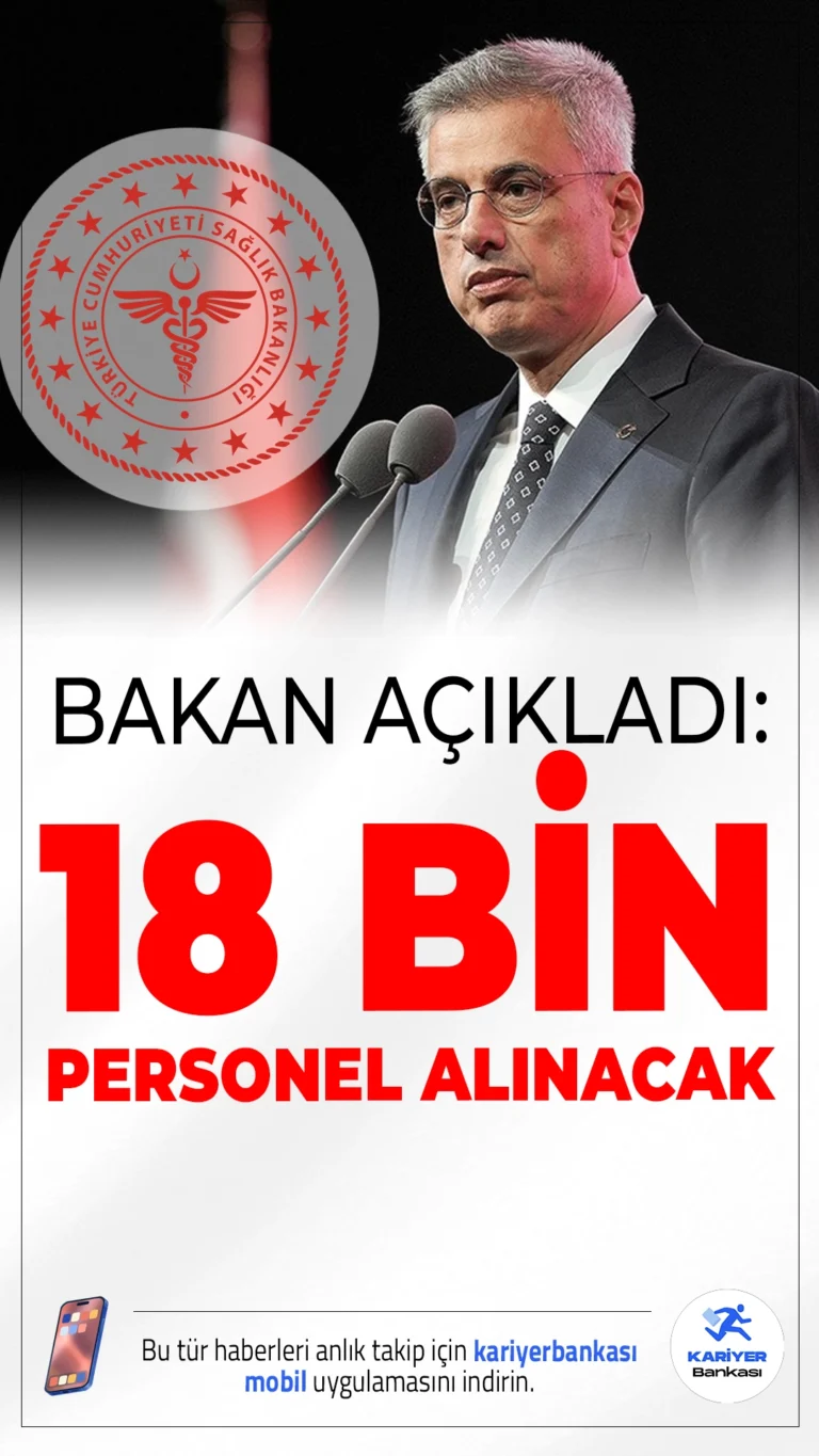 Sağlık Bakanlığı 2. Personel Alımı Tarihi Belli Oldu!18 Bin Personel Alınacak.Sağlık Bakanı Kemal Memişoğlu, sağlık sektöründeki istihdam beklentilerine yönelik önemli bir açıklamada bulundu. 2025 yılı kapsamında toplam 37 bin sağlık personelinin istihdam edilmesi planlanmıştı. Bu personelin 18 bini daha önce alındı; geriye kalan 18 bin kişilik kontenjan için alım süreci başlatıldı.