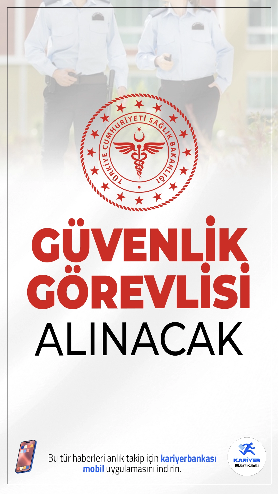 Sağlık Bakanlığı Güvenlik Görevlisi Alımı İçin Geri Sayım Başladı.Sağlık Bakanı Kemal Memişoğlu’nun yaptığı açıklamaya göre 2025 yılı içerisinde 18 bin yeni sağlık personeli alımı yapılacak. Alımların Eylül ayı sonunda başlayacağı duyuruldu. Bu kapsamda güvenlik görevlisi kadrolarına da personel alımı yapılması bekleniyor. İşte güvenlik görevlisi alımına dair detaylar…