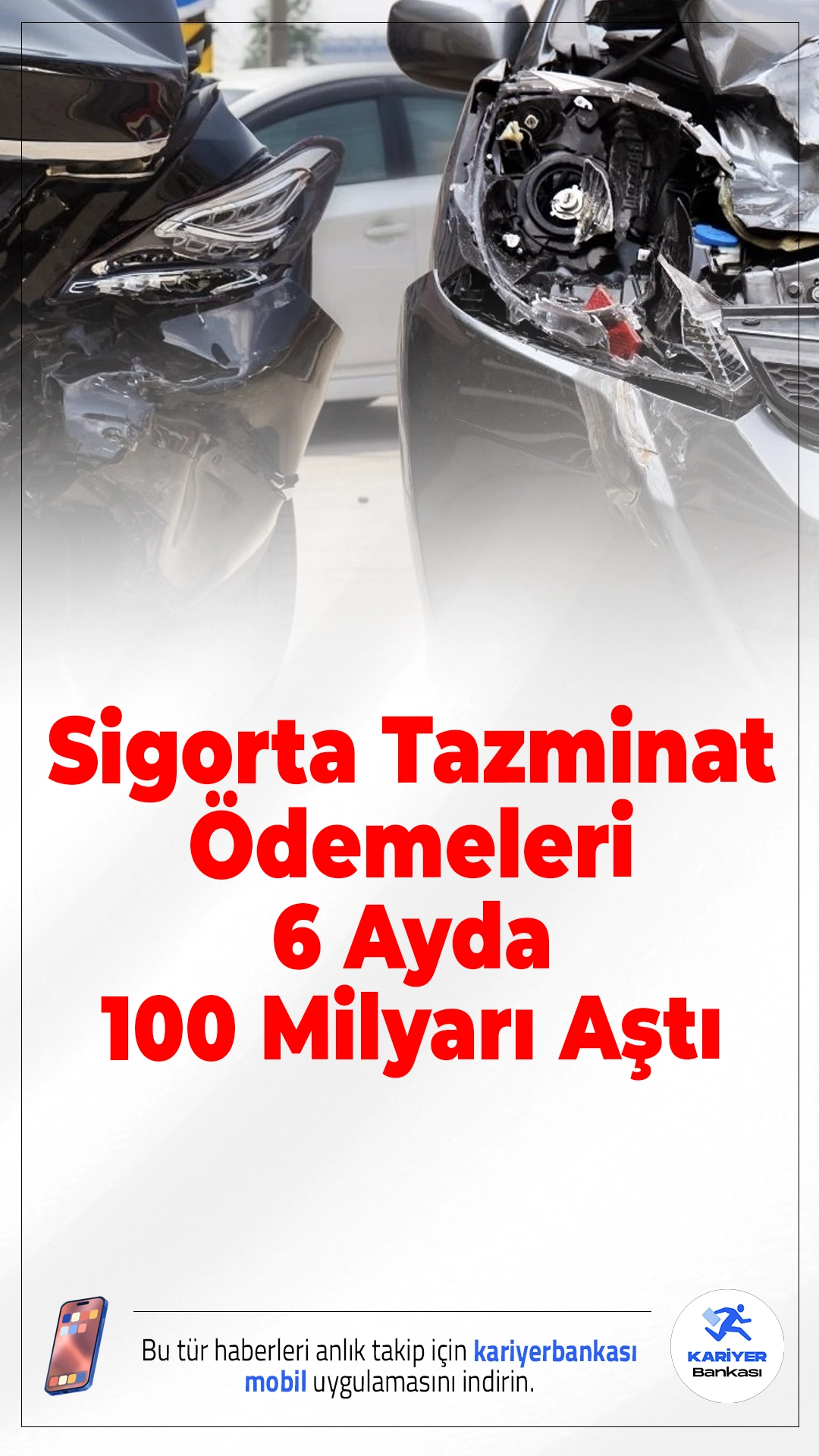 Sigorta Şirketlerinden 6 Ayda Rekor Tazminat: 100 Milyar Lira Ödendi.Trafik, kasko ve ferdi kaza sigortaları kapsamında 2025’in ilk 6 ayında 2 milyondan fazla kişiye toplam 100,9 milyar TL tazminat ödendi.