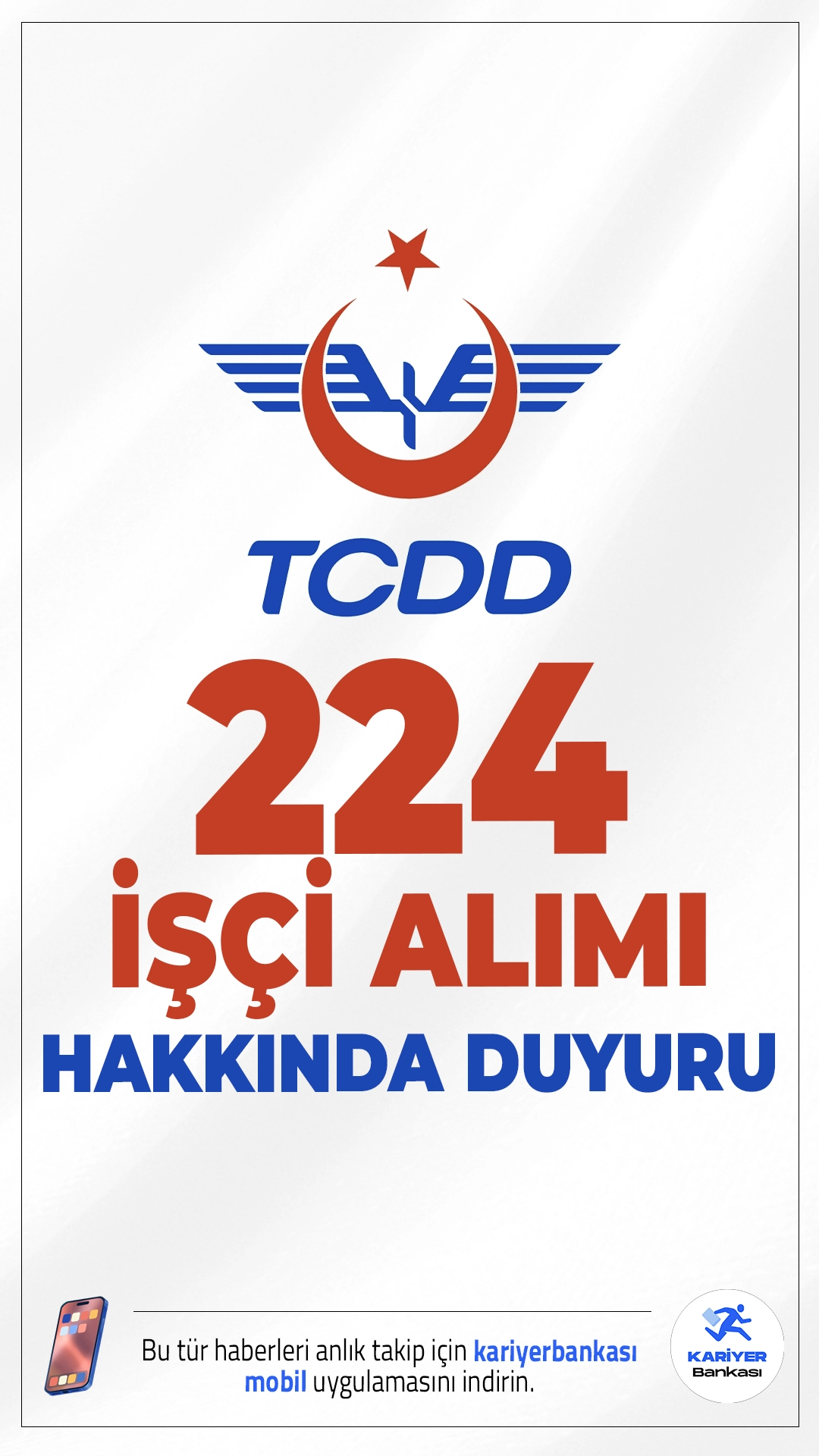 TCDD 224 Daimi İşçi Alımı Kura Sonuçları. TCDD sayfasından yayımlanan duyuruda, 11 Eylül 2025 tarihinde gerçekleştirilen 224 daimi işçi alımı kura sonuçlarının açıklandığı aktarılırken, kura sonucuna göre kazanan adayların aşağıda belirtilen evrakları belirtilen tarihler arasında teslim etmeleri gerektiği kaydedildi.