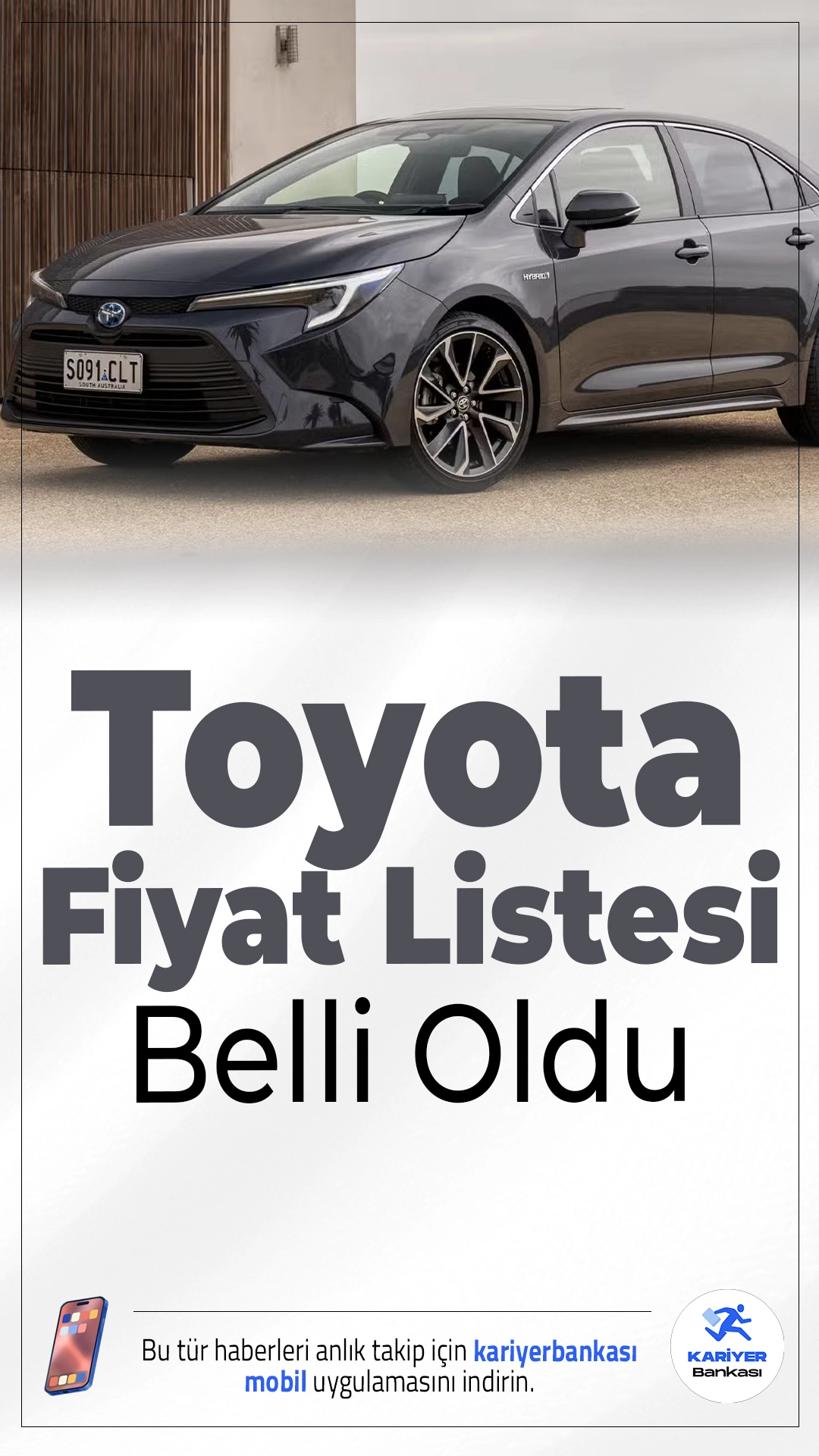 Toyota Eylül 2025 Fiyat Listesi.Toyota, Eylül 2025 itibarıyla araç fiyatlarına zam yaptı. Döviz kurundaki artış sonrası açıklanan yeni fiyat listesi kampanyalı seçeneklerle dikkat çekiyor.
