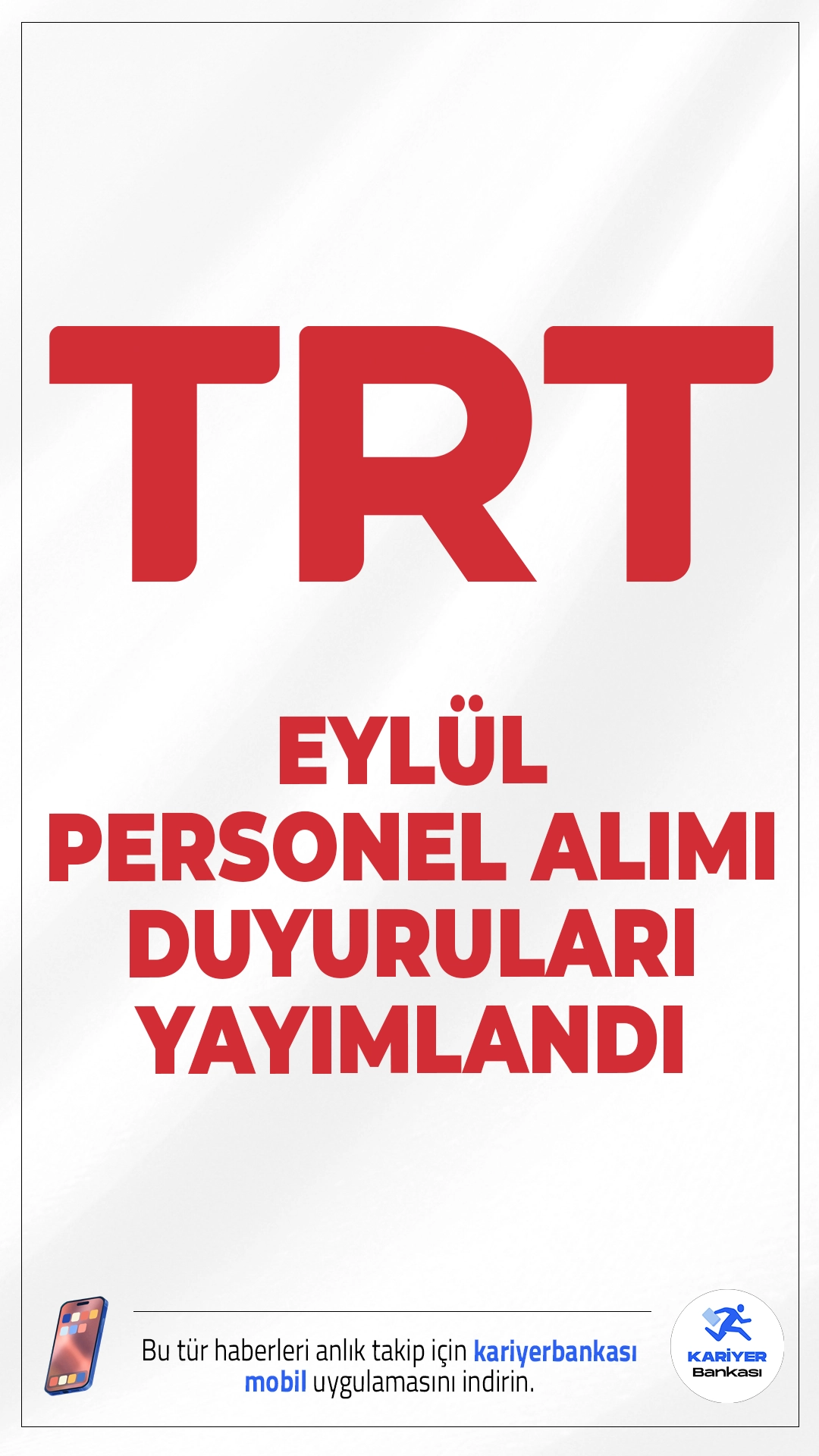 TRT Personel Alımı Duyuruları Yayımlandı(Eylül 2025).TRT 2025 yılı personel alımı kapsamında yeni mühendislik kadroları açıldı!TRT, 2025 yılı boyunca görev alacak Sistem Mühendisi ve Veritabanı Mühendisi pozisyonları için başvuruları almaya başladı. Adaylardan aranan şartlar, başvuru tarihleri ve tüm detaylar açıklandı.