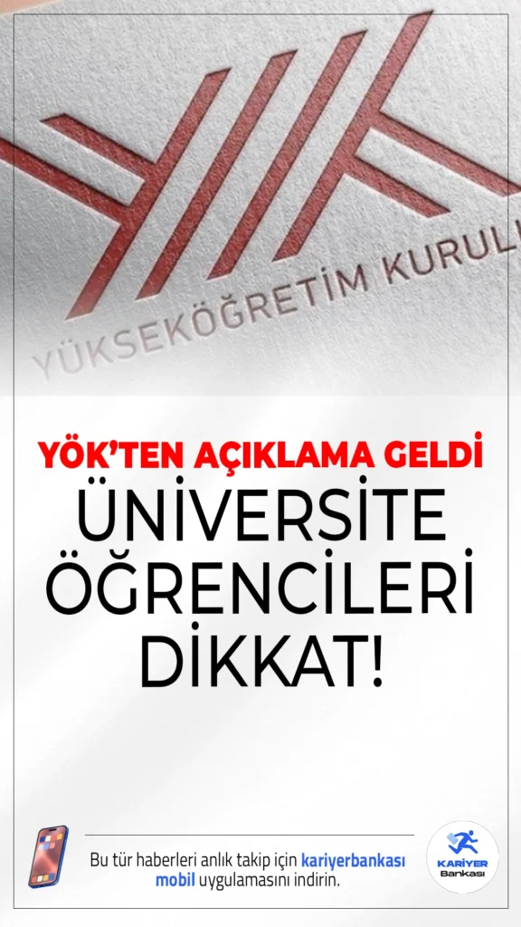 YÖK'ten Üniversite Kaydı Silinen Öğrenciler Hakkında Açıklama Geldi.Üniversitelerden kaydı silinen öğrenci sayısı 19 milyonu aştı, ancak bu sayı yalnızca eğitimi bırakanları değil, mezun olanları ve program değiştirenleri de kapsıyor.