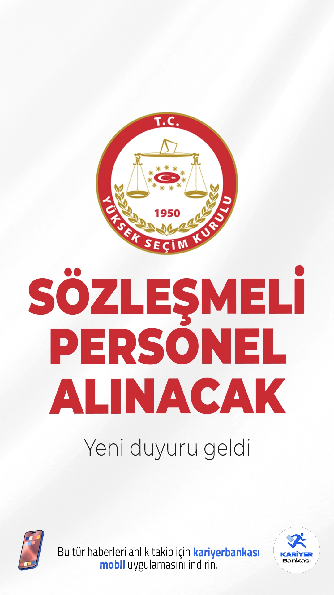 YSK 8 Personel Alımı Duyurusu Yayımlandı.Yüksek Seçim Kurulu (YSK), sözleşmeli bilişim personeli alımı için ilan yayınladı. Teknoloji alanında kariyer hedefleyen adaylar için büyük bir fırsat sunan bu ilanla, çeşitli uzmanlık alanlarında yeni personeller istihdam edilecek.