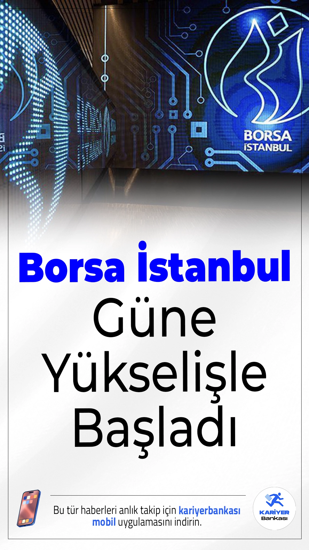Borsa İstanbul Güne Yükselişle Başladı.BIST 100 endeksi haftanın son işlem gününe yüzde 0,10'luk artışla başladı. Piyasalarda jeopolitik riskler azalırken, yatırımcıların gözü ABD kaynaklı gelişmelerde.