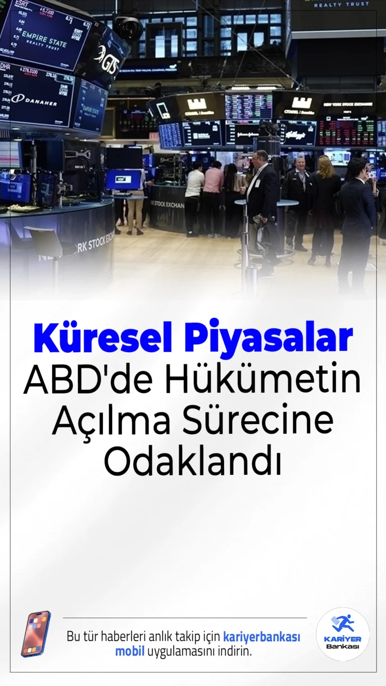 Küresel Piyasalar ABD'de Hükümetin Açılma Sürecine Odaklandı.ABD'de hükümetin kapalı kalması ve Çin'le gerilen ticaret ilişkileri, küresel piyasalarda yön arayışını güçlendiriyor. Yeni haftada ise Fed Başkanı Powell'ın açıklamaları ve bütçe görüşmeleri yakından takip edilecek.