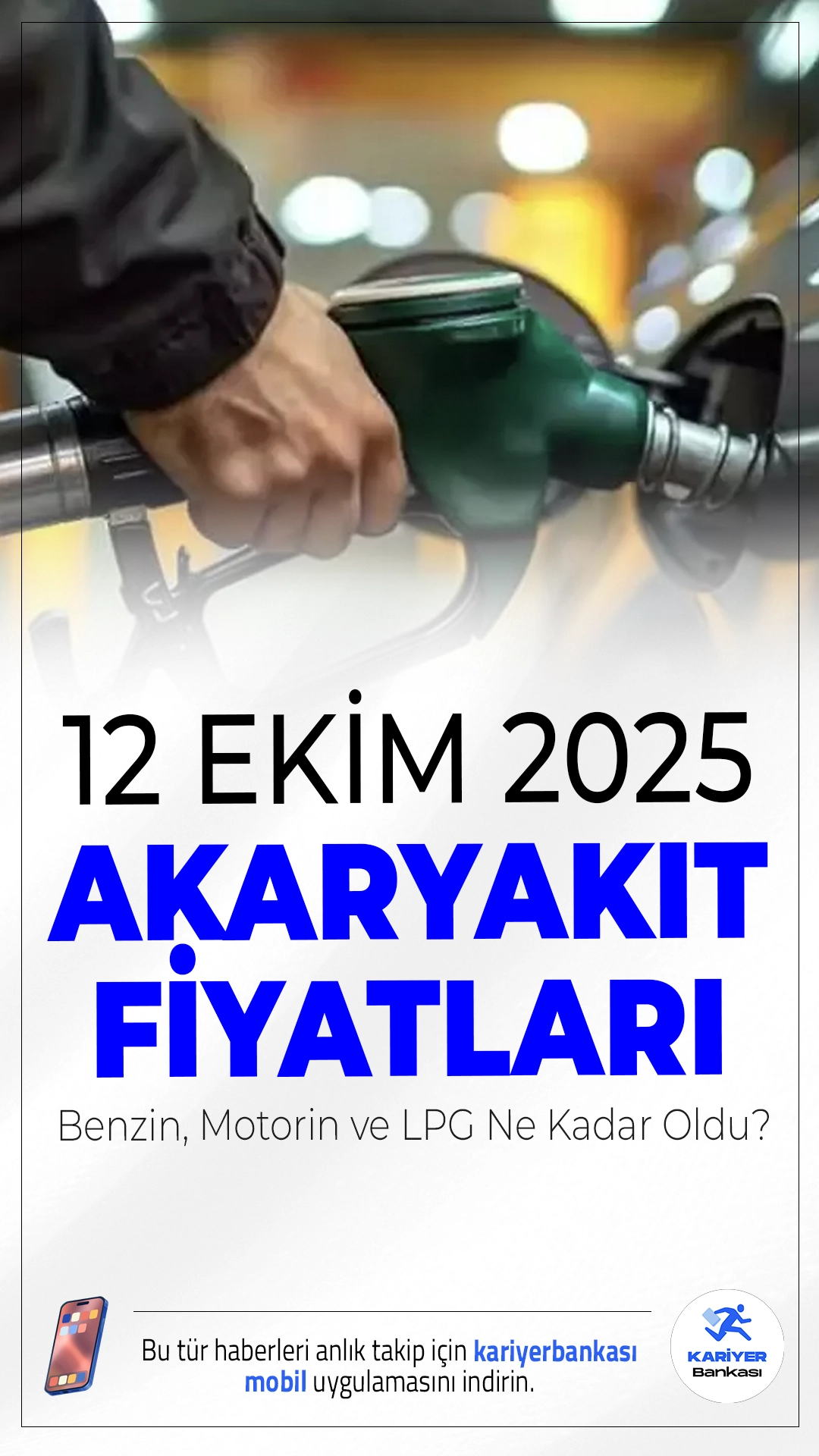 12 Ekim 2025 Akaryakıt Fiyatları: Benzin, Motorin ve LPG Ne Kadar Oldu?Brent petrol ve döviz kurlarındaki dalgalanmalar sonrası akaryakıt fiyatları yeniden gündemde. İşte İstanbul, Ankara ve İzmir'de güncel fiyatlar…