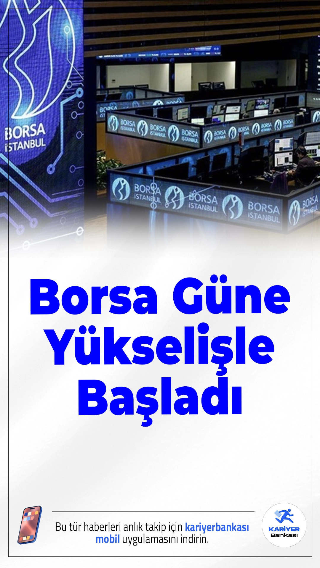 Borsa Güne Yükselişle Başladı.Borsa İstanbul’da BIST 100 endeksi, haftanın ikinci işlem gününe sınırlı bir yükselişle başlayarak yatırımcılara umut verdi.