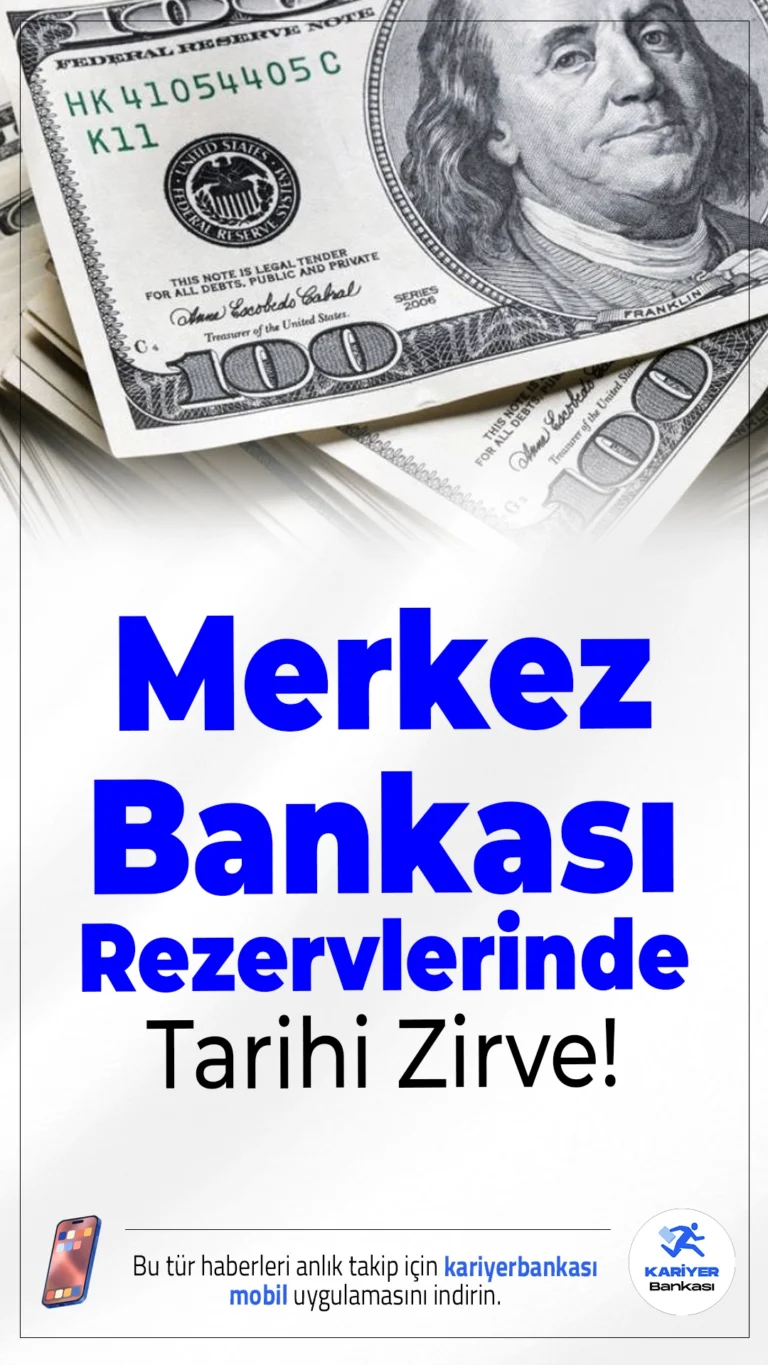Merkez Bankası Rezervlerinde Tarihi Zirve: 189,7 Milyar Dolar!Merkez Bankası'nın toplam rezervleri 10 Ekim haftasında 3,5 milyar dolarlık artışla rekor kırarak 189,7 milyar dolara ulaştı.