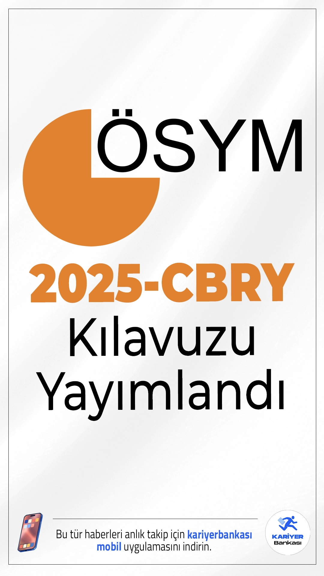 2025-CBRY Kılavuzu Yayımlandı.ÖSYM sayfasından yayımlanan duyuruda, 2025 Cumhurbaşkanlığı Raportör Yardımcılığı Giriş Sınavı'nın (2025-CBRY), 7 Aralık 2025 tarihinde uygulanacağı aktarılırken, başvuruların 31 Ekim-11 Kasım 2025 tarihleri arasında alıncağı kaydedildi.