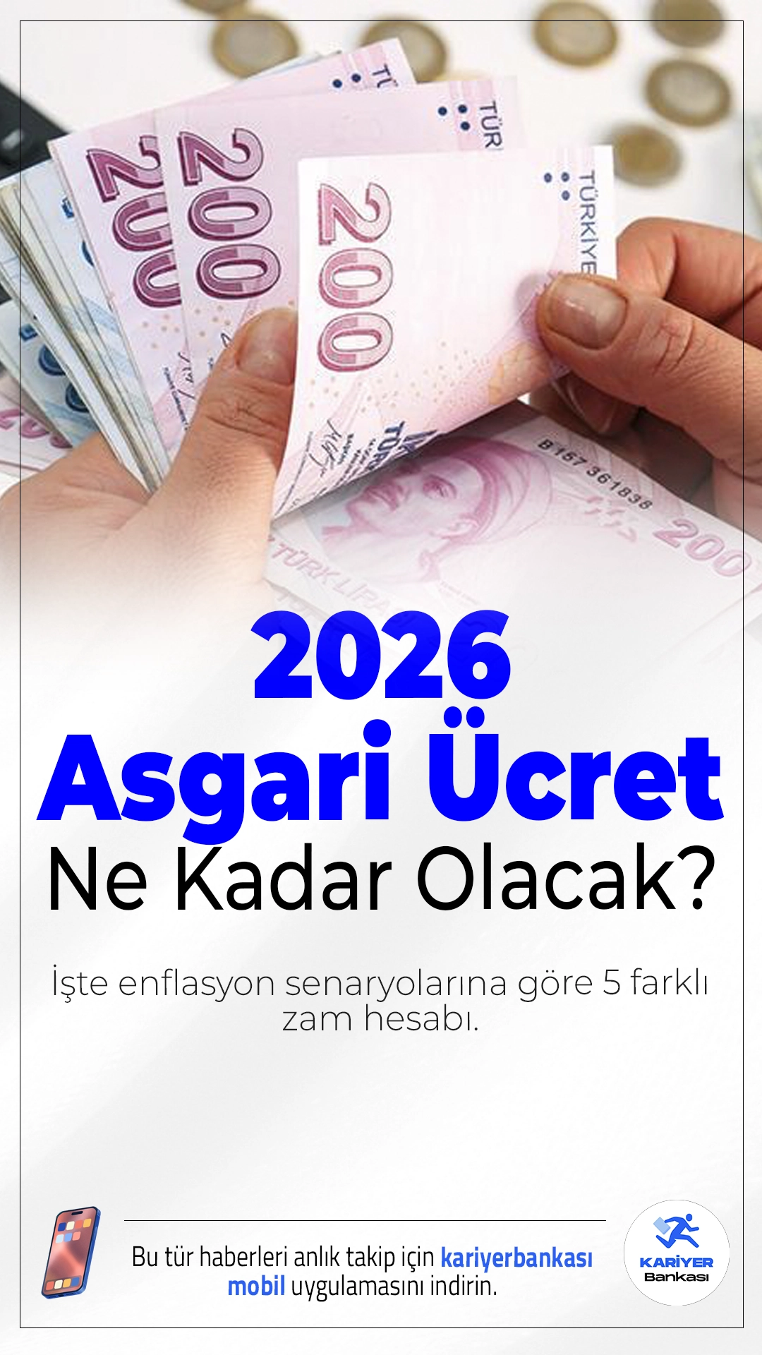 2026 Asgari Ücret Ne Kadar Olacak? İşte Enflasyon Senaryolarına Göre 5 Farklı Zam Hesabı.2026 yılı için asgari ücret görüşmeleri yaklaşırken milyonlarca çalışan yeni zam oranını merak ediyor. Enflasyon tahminlerine göre asgari ücrette yüzde 28,5 ila 50 arasında artış gündemde.
