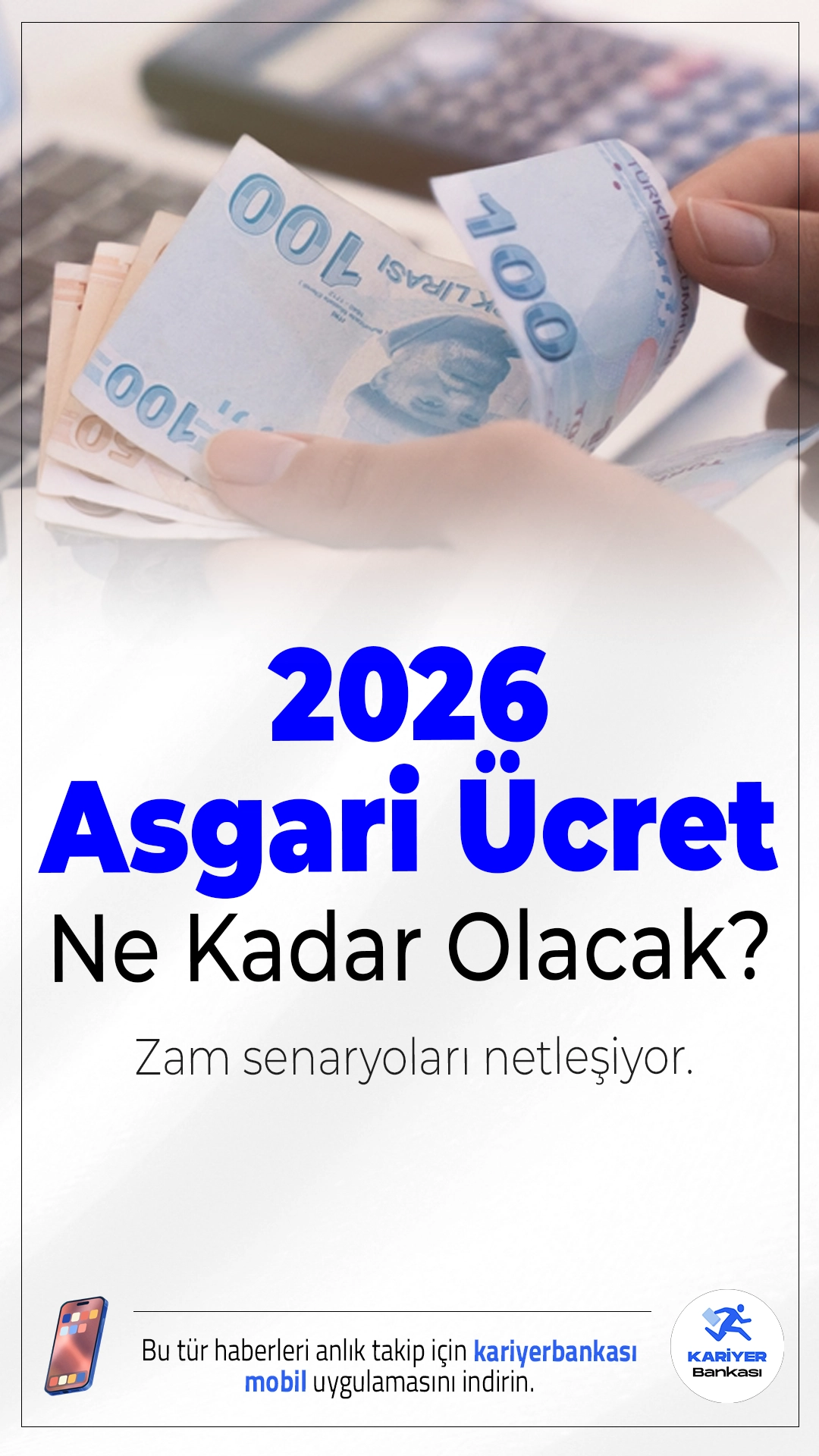 2026 Asgari Ücret Ne Kadar Olacak? Zam Senaryoları Netleşiyor.Ocak ayı yaklaştıkça milyonlarca çalışan yeni yılda geçerli olacak asgari ücreti merak ediyor. Enflasyon verileri ve Orta Vadeli Program ışığında masadaki zam senaryoları dikkat çekiyor.