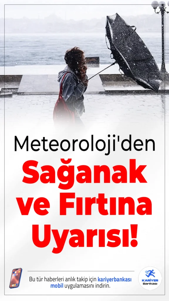 Meteoroloji'den Kritik Uyarı: Sağanak ve Fırtına Kapıda!Yurt genelinde parçalı bulutlar eşliğinde bazı bölgelerde kuvvetli sağanak ve fırtına bekleniyor. Hava sıcaklıkları ise mevsim normalleri civarında seyredecek.