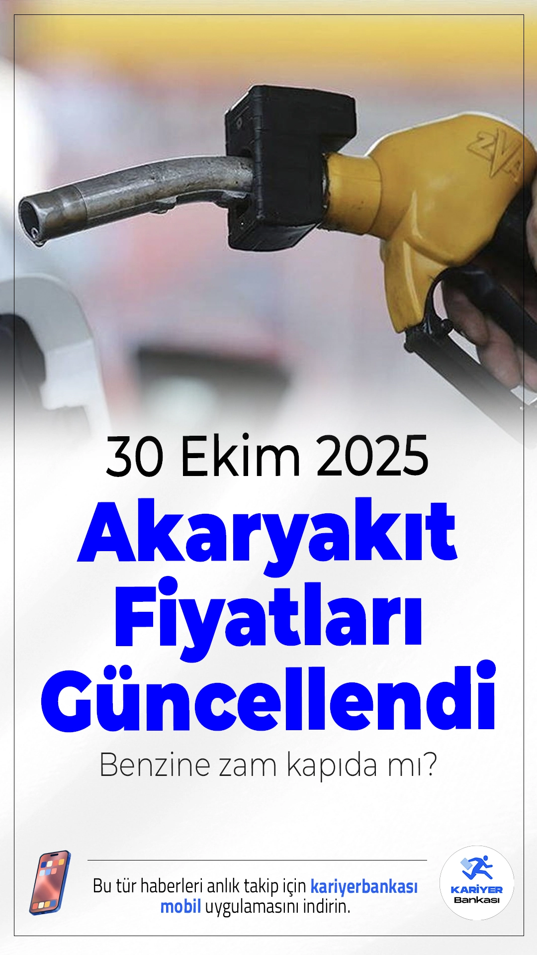 30 Ekim 2025 Akaryakıt Fiyatları Güncellendi: Benzine Zam Kapıda mı?Brent petrol ve dövizdeki dalgalanmalar sonrası akaryakıt fiyatları yeniden gündemde. 30 Ekim 2025 Perşembe günü itibarıyla benzin, motorin ve LPG fiyatları il il değişiyor. Zam beklentisi ise vatandaşın dikkatini çekiyor.