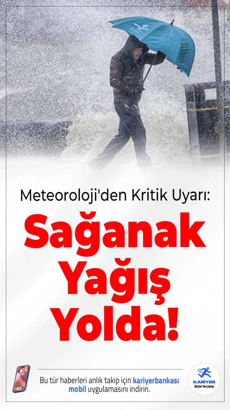 Meteoroloji'den Kritik Uyarı: Sağanak Yağış Yolda!4 Ekim 2025 Cumartesi günü, yurdun batı kesimlerinde kuvvetli sağanak yağış bekleniyor. Özellikle Marmara, Ege, Batı Akdeniz ve Batı Karadeniz’de yaşayanlar dikkatli olmalı.