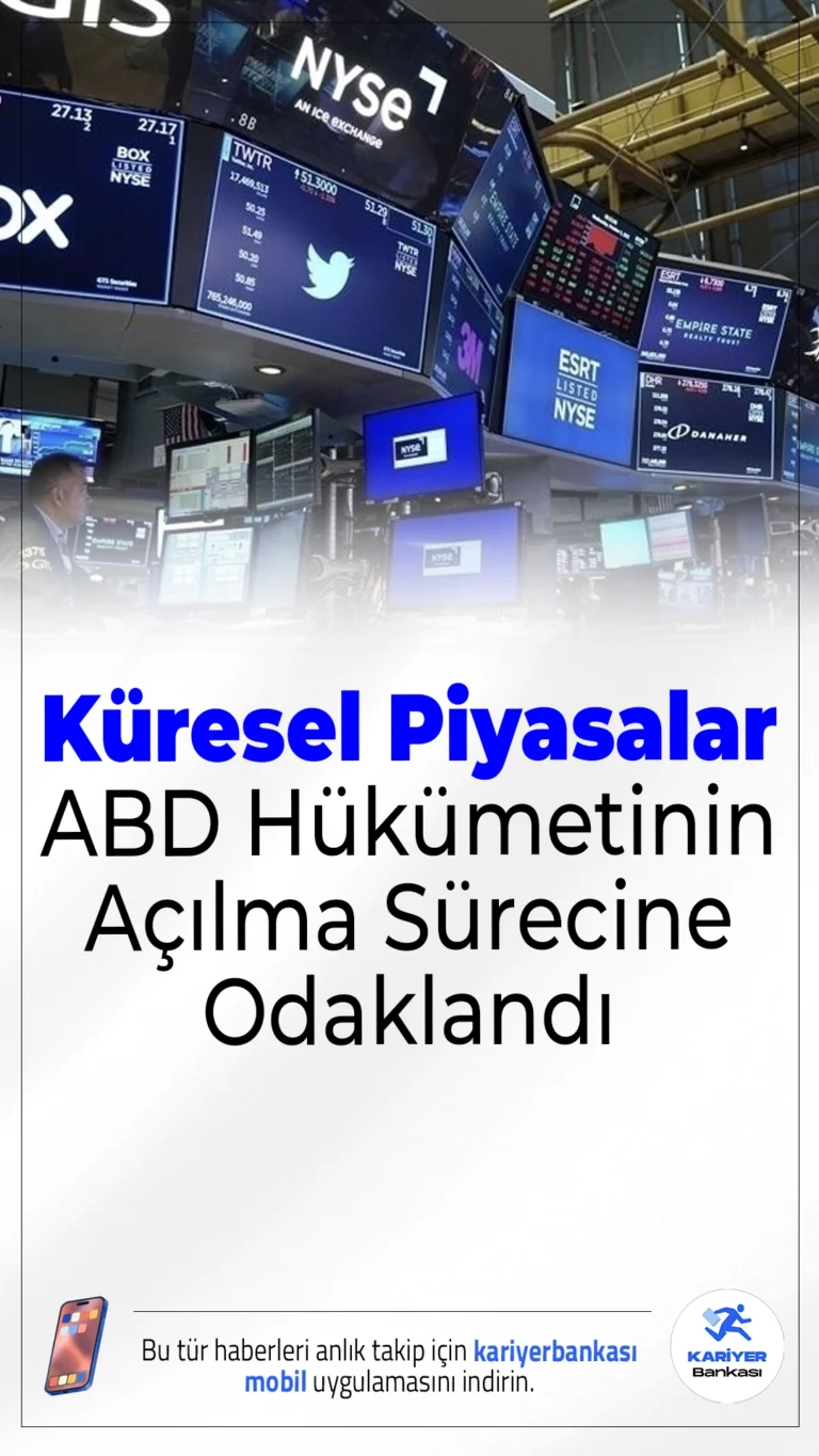 Küresel Piyasalar ABD Hükümetinin Açılma Sürecine Odaklandı.ABD’de hükümetin yeniden açılmasına dair belirsizlik ve Fed tutanakları yeni haftada küresel yatırımcıların odağına yerleşti.