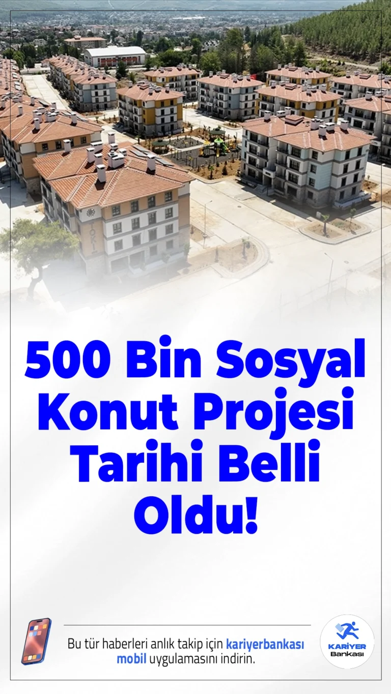 Cumhurbaşkanı Erdoğan 500 Bin Sosyal Konut Projesini Yarın Açıklıyor!Yeni sosyal konut müjdesi geliyor: Cumhurbaşkanı Erdoğan, 500 bin konutluk dev projeyi cuma günü kamuoyuyla paylaşacak.
