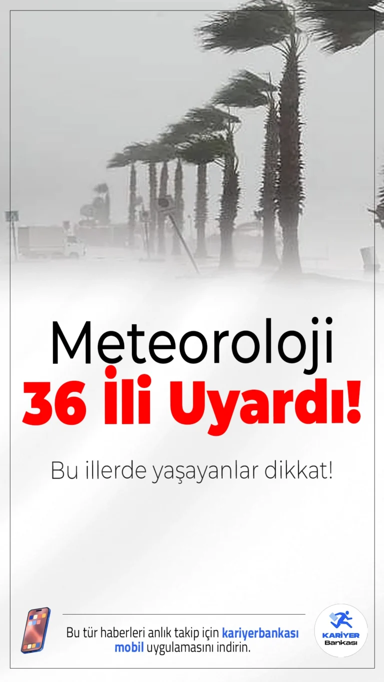 Meteoroloji 36 İli Uyardı: Kuvvetli Sağanak ve Fırtına Kapıda!Yurt genelinde birçok ilde kuvvetli sağanak ve fırtına bekleniyor. Hava sıcaklığı yağışla birlikte düşerken, MGM vatandaşları dikkatli olmaları konusunda uyardı.