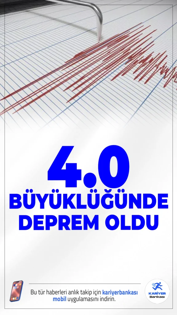 Diyarbakır'da 4.0 Büyüklüğünde Deprem Oldu.Diyarbakır'ın Hani ilçesinde bugün öğle saatlerinde yerin 13 kilometre derinliğinde 4.0 büyüklüğünde bir deprem yaşandı.