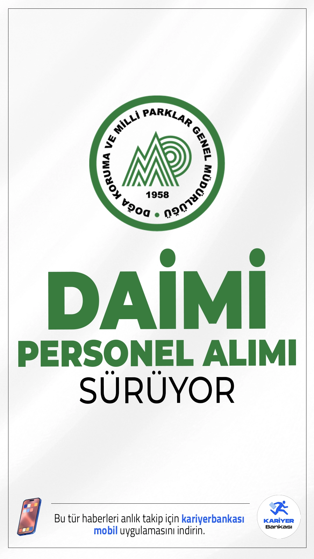 Tarım Bakanlığı DKMP 240 Personel Alımı Sürüyor.Tarım ve Orman Bakanlığı Doğa Koruma ve Milli Parklar Genel Müdürlüğü, merkez ve taşra teşkilatlarında görevlendirilmek üzere daimi personel alımı için başvurular devam ediyor. Başvuru yapacak adayların genel ve özel şartları taşıması gerekmektedir.Kontenjanlar ve diğer detaylar bu haberimizde.