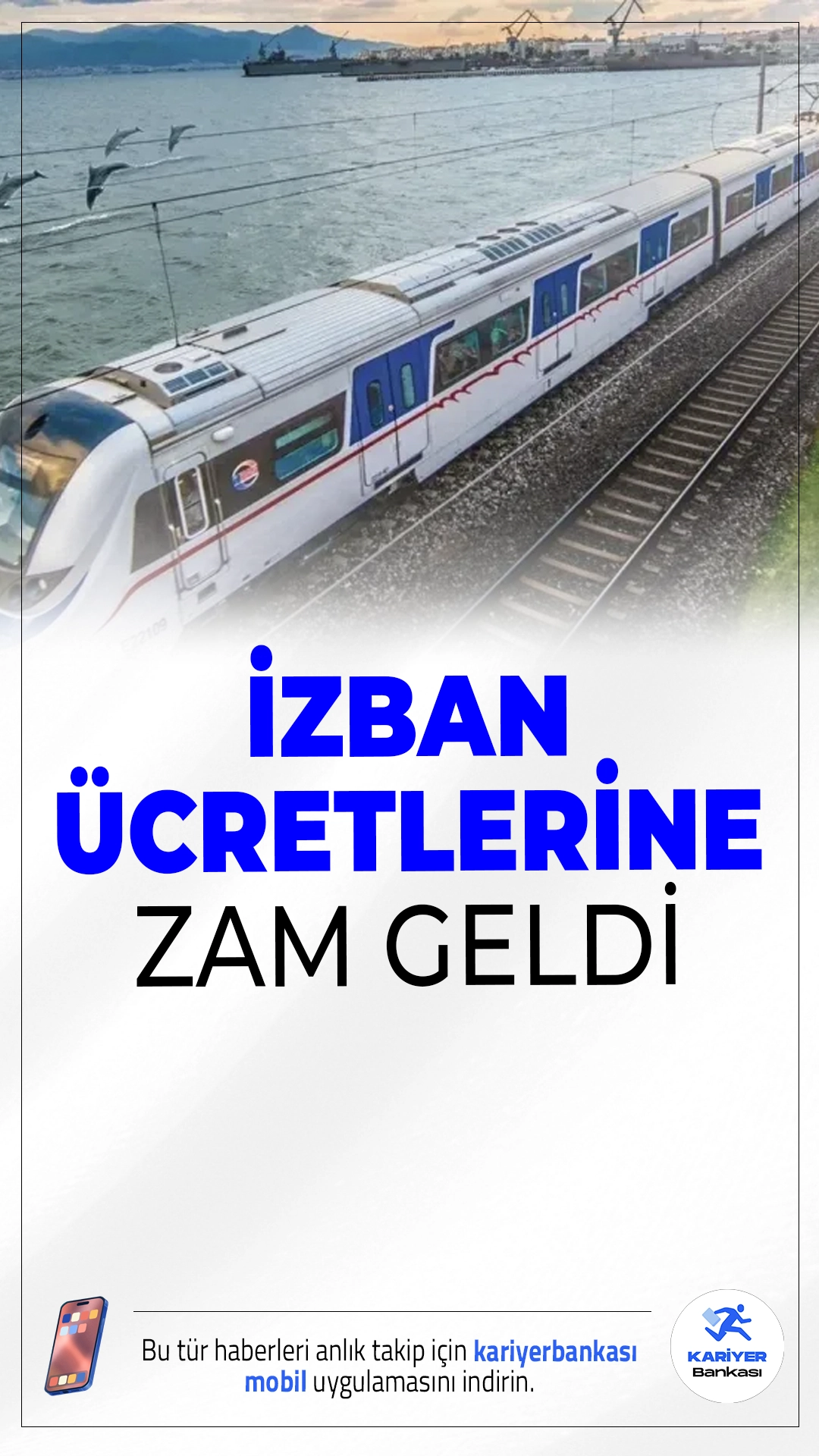 İZBAN Biniş Ücretlerine Zam Geldi.İzmir'de toplu ulaşımın önemli aktörlerinden biri olan İZBAN'da, 1 Kasım 2025 itibarıyla geçerli olmak üzere tam biniş ücreti 25 TL'den 30 TL'ye, öğrenci ücreti ise 10 TL'den 15 TL'ye yükseltildi.