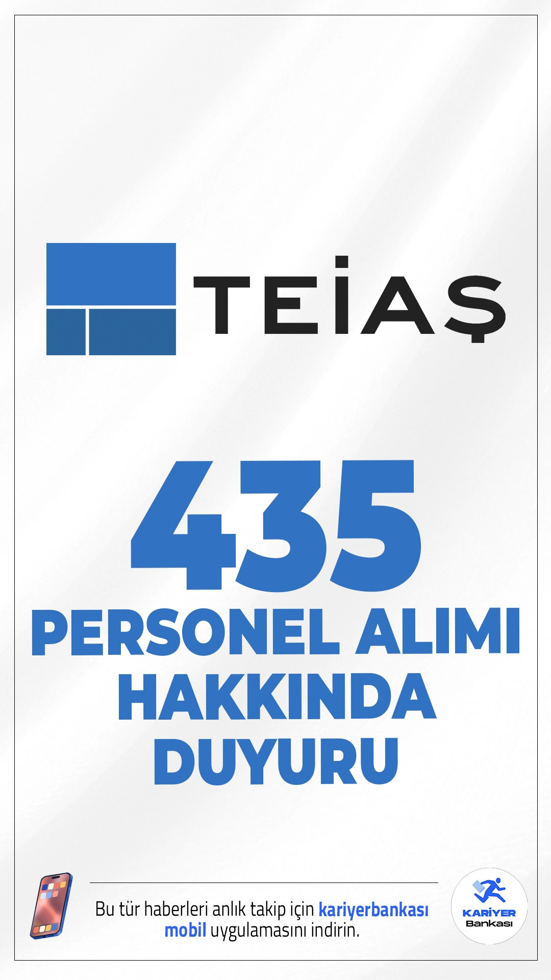TEİAŞ 435 Personel Alımı Hakkında Duyuru Geldi.TEİAŞ tarafından yapılan 435 sürekli işçi alımı sözlü sınavlarını başarıyla geçen adaylar için güvenlik soruşturması ve arşiv araştırması süreci başlatıldı.