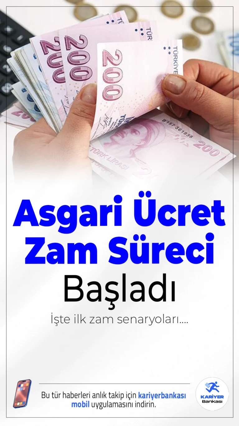 2026 Asgari Ücret Zam Süreci Başladı: Komisyon İlk Kez Toplanıyor!Asgari ücrette yeni dönem için hazırlıklar başladı. 2026 zammı için ilk toplantı 21 Ekim'de yapılıyor. İşte masadaki olası zam oranları…