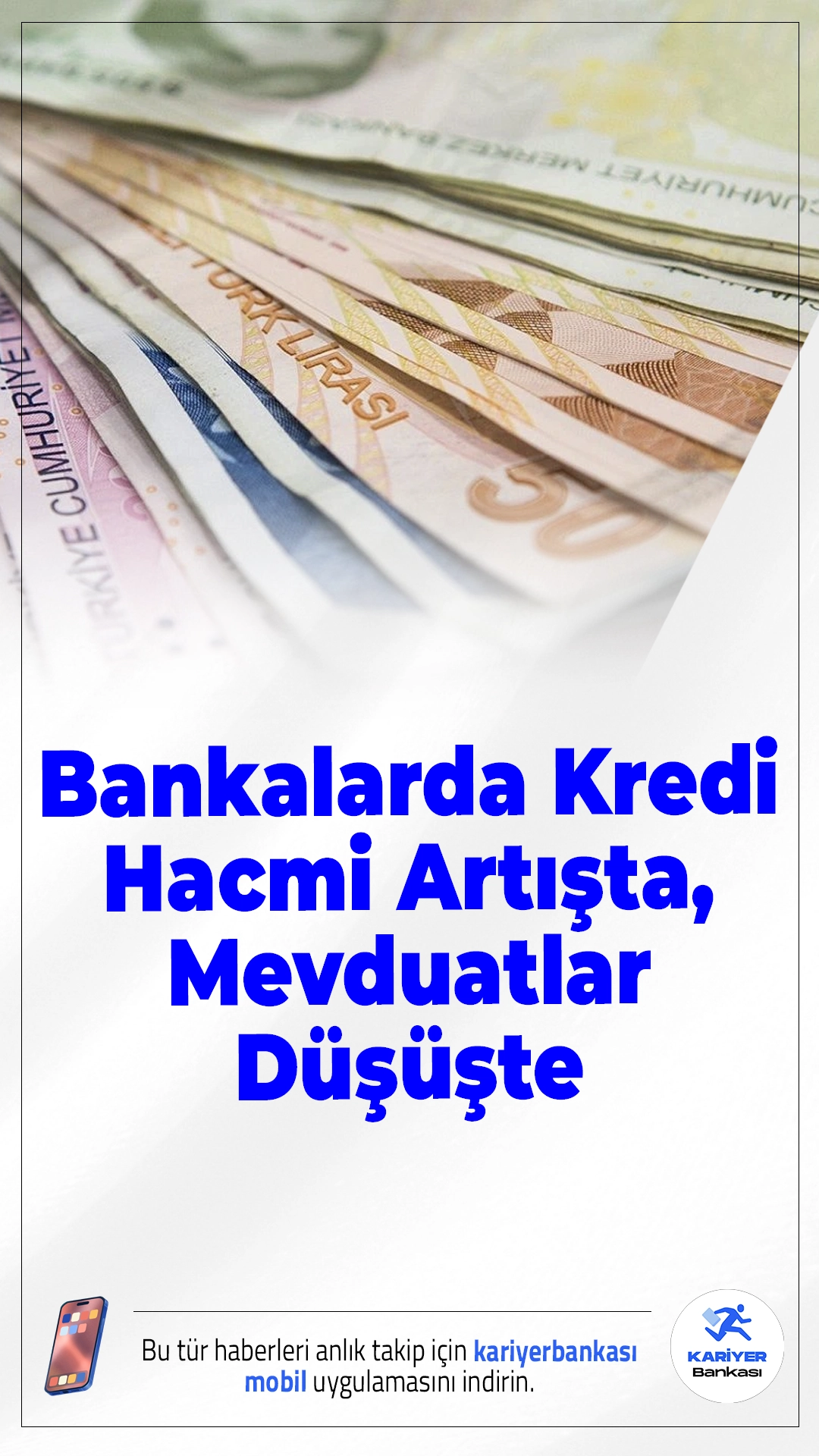 Bankalarda Kredi Hacmi Artışta, Mevduatlar Düşüşte.Bankacılık sektöründe kredi hacmi yükselişini sürdürürken, mevduatlarda gerileme yaşandı. BDDK verilerine göre krediler artarken, toplam mevduat azaldı.