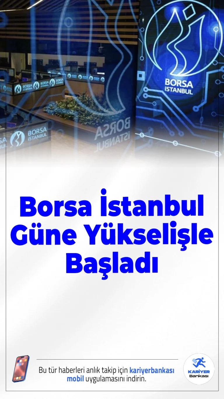 Borsa İstanbul Güne Yükselişle Başladı.Borsa İstanbul'da haftanın üçüncü işlem günü pozitif başladı. BIST 100 endeksi açılışta yüzde 0,33 artışla 10.907,44 puana yükseldi.