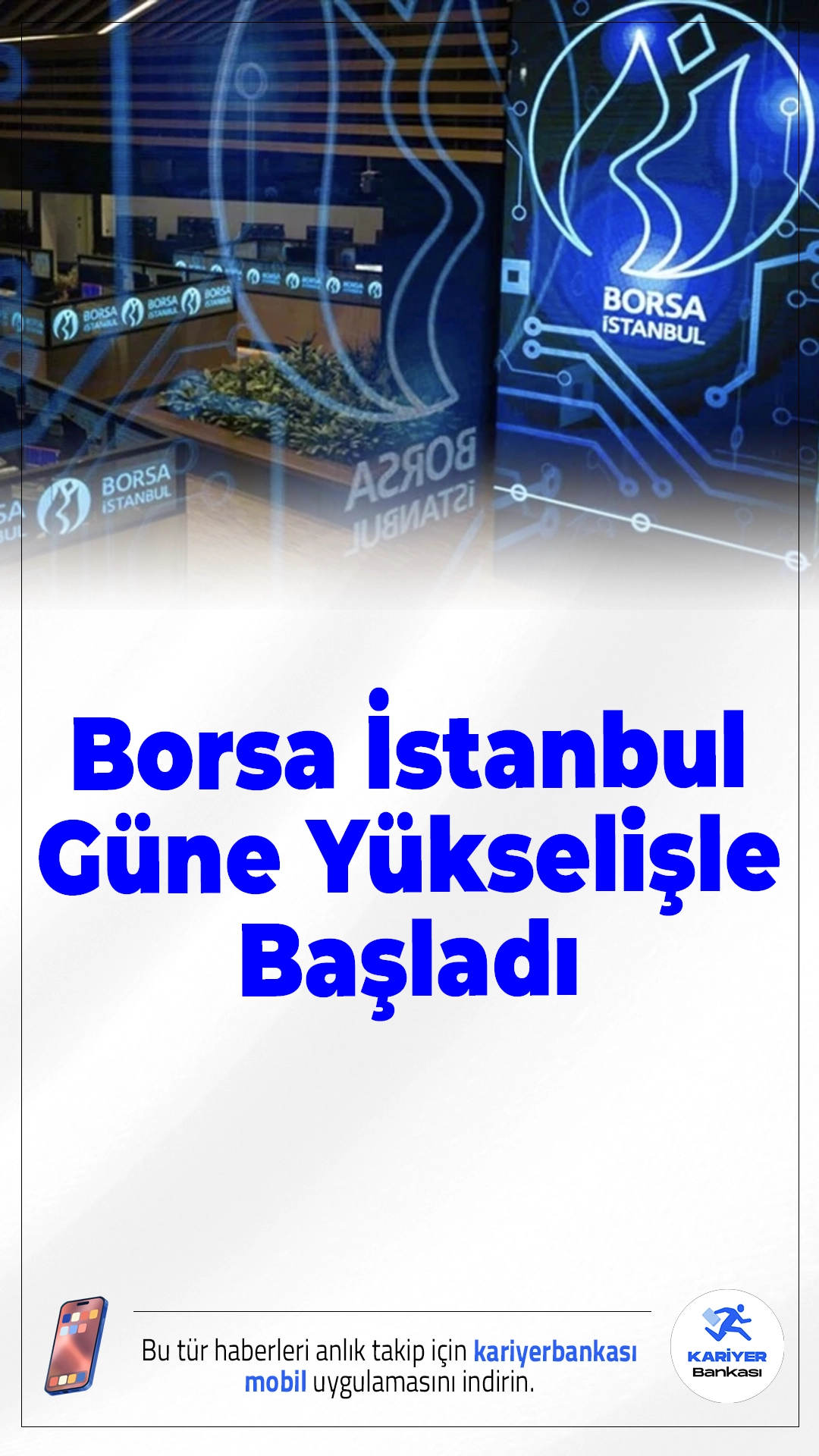 Borsa İstanbul Güne Yükselişle Başladı.Borsa İstanbul'da haftanın üçüncü işlem günü pozitif başladı. BIST 100 endeksi açılışta yüzde 0,33 artışla 10.907,44 puana yükseldi.