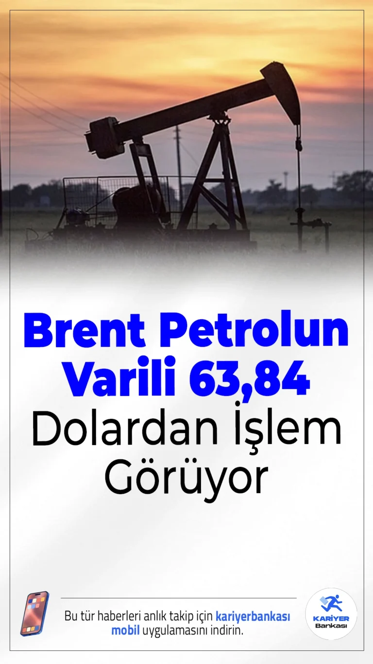 Brent Petrolun Varili 63,84 Dolardan İşlem Görüyor.Brent petrolün varil fiyatı, küresel piyasalarda Fed'in faiz politikaları ve üretim verileri etkisiyle 63,84 dolara kadar geriledi.