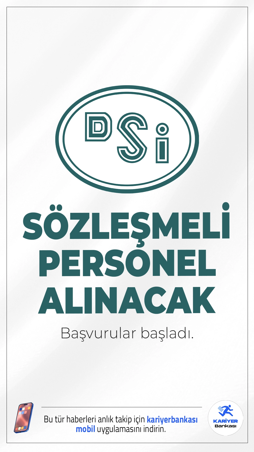 DSİ Sözleşmeli Personel Alımı Yapacak.Devlet Su İşleri Genel Müdürlüğü (DSİ), Bilgi Teknolojileri Dairesi Başkanlığı bünyesinde görevlendirilmek üzere toplam sözleşmeli bilişim personeli alımı yapacak. Başvurular, 375 sayılı KHK’nın Ek 6’ncı maddesi kapsamında gerçekleştirilecek ve tam zamanlı istihdam modeli uygulanacak.işte şartlar ve başvuru bilgileri..