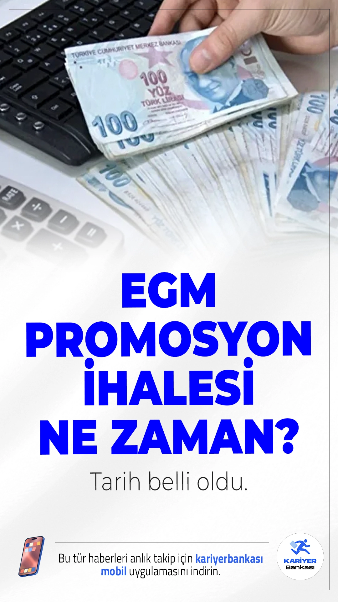 EGM Personelleri ve Polisler İçin Maaş Promosyonu İhale Tarihi Belli Oldu.Polis ve EGM personelinin 2025-2028 yıllarını kapsayan maaş promosyonu ihalesi için tarih netleşti. Yeni dönemde promosyon tutarlarının 120 bin TL'den başlaması bekleniyor.