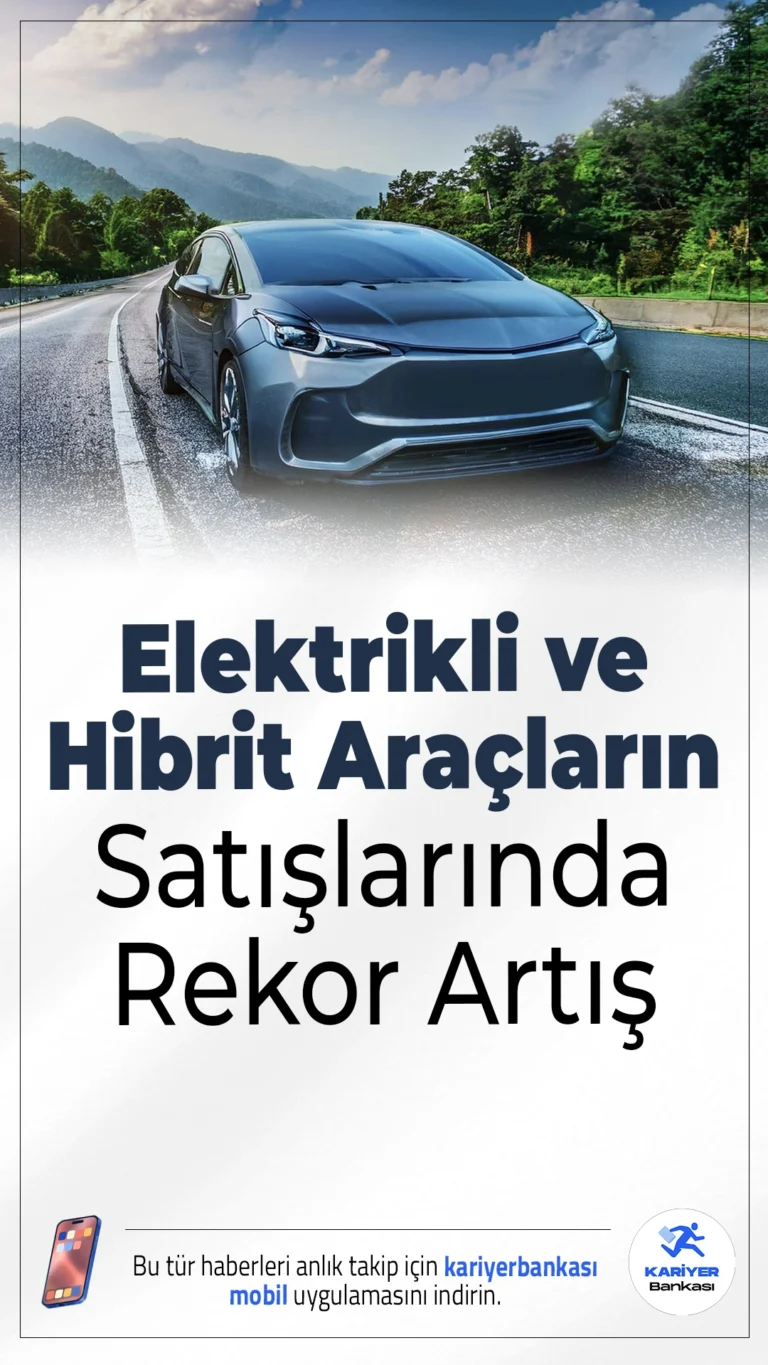 Elektrikli ve Hibrit Araçların Satışlarında Rekor Artış.Elektrikli ve hibrit otomobillerin Türkiye otomotiv pazarındaki yükselişi hız kesmeden sürüyor. Yılın ilk 9 ayında her 10 otomobilden 4'ü elektrikli ya da hibrit oldu.