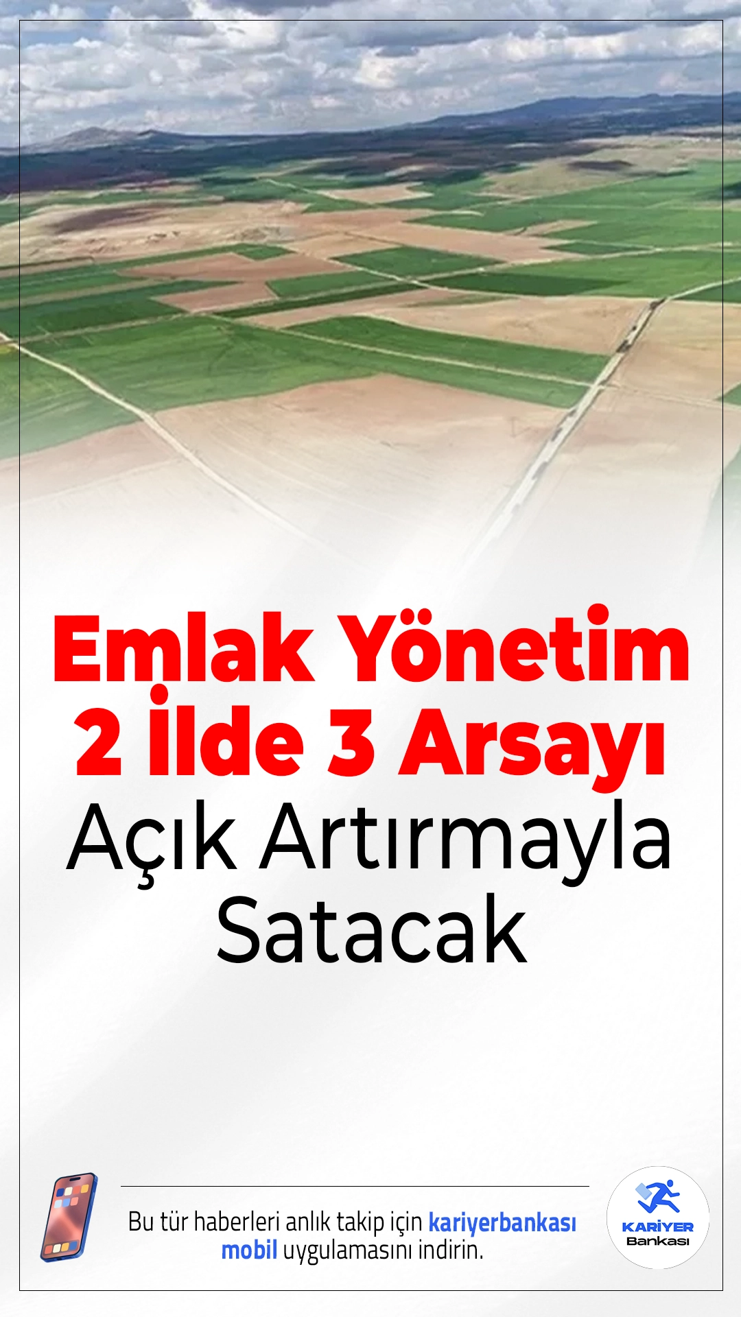 Emlak Yönetim 2 İlde 3 Arsayı Açık Artırmayla Satacak.Tekirdağ ve Balıkesir’de bulunan üç arsa, Emlak Yönetim tarafından 28 Ekim’de düzenlenecek açık artırmayla satışa sunulacak.