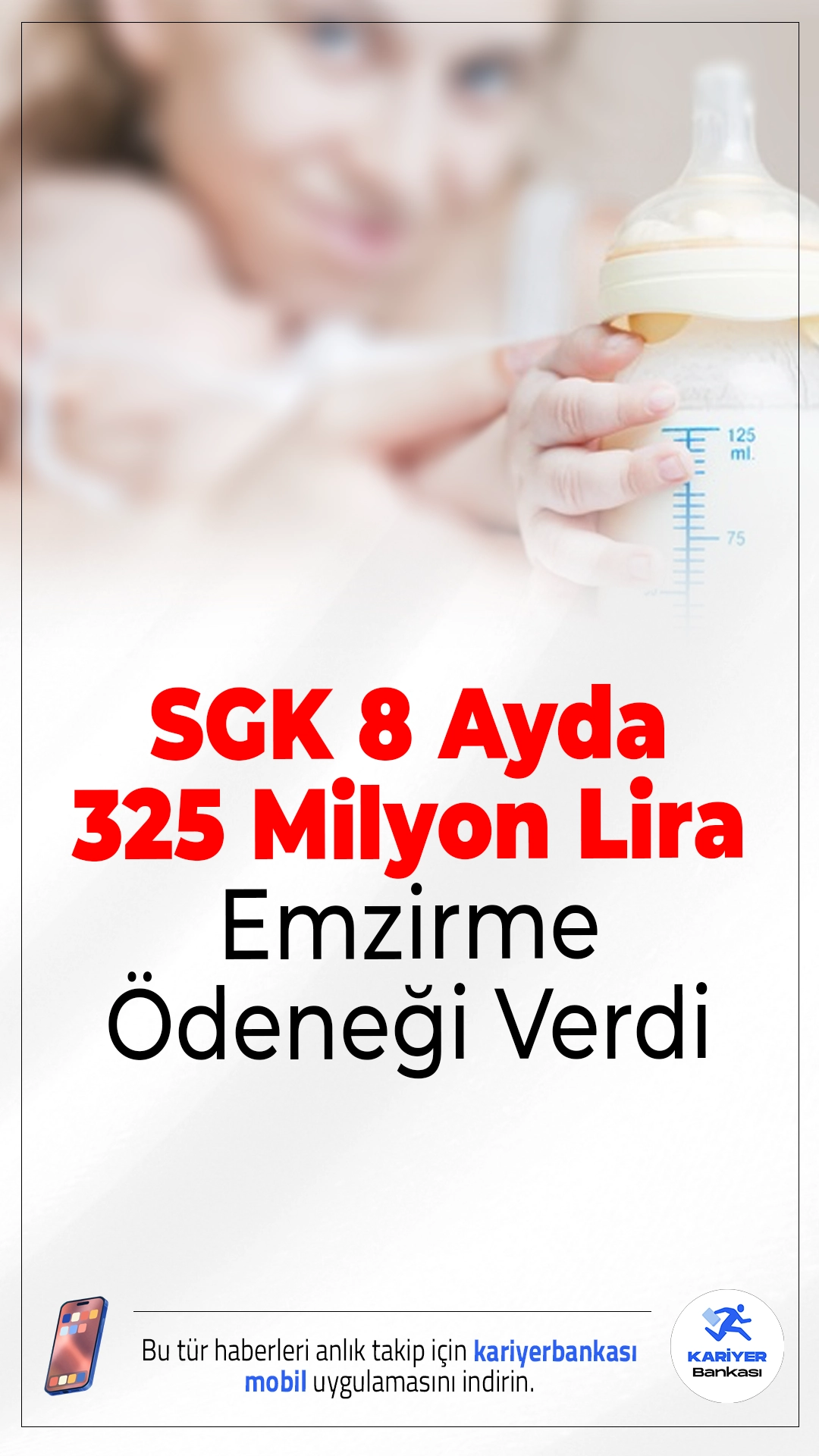 SGK, 8 Ayda 325 Milyon Lira Emzirme Ödeneği Verdi.Aile bütçelerine katkı sağlayan Emzirme Ödeneği kapsamında, 2025'in ilk 8 ayında 263 binden fazla başvuruya yaklaşık 325 milyon TL ödeme yapıldı.
