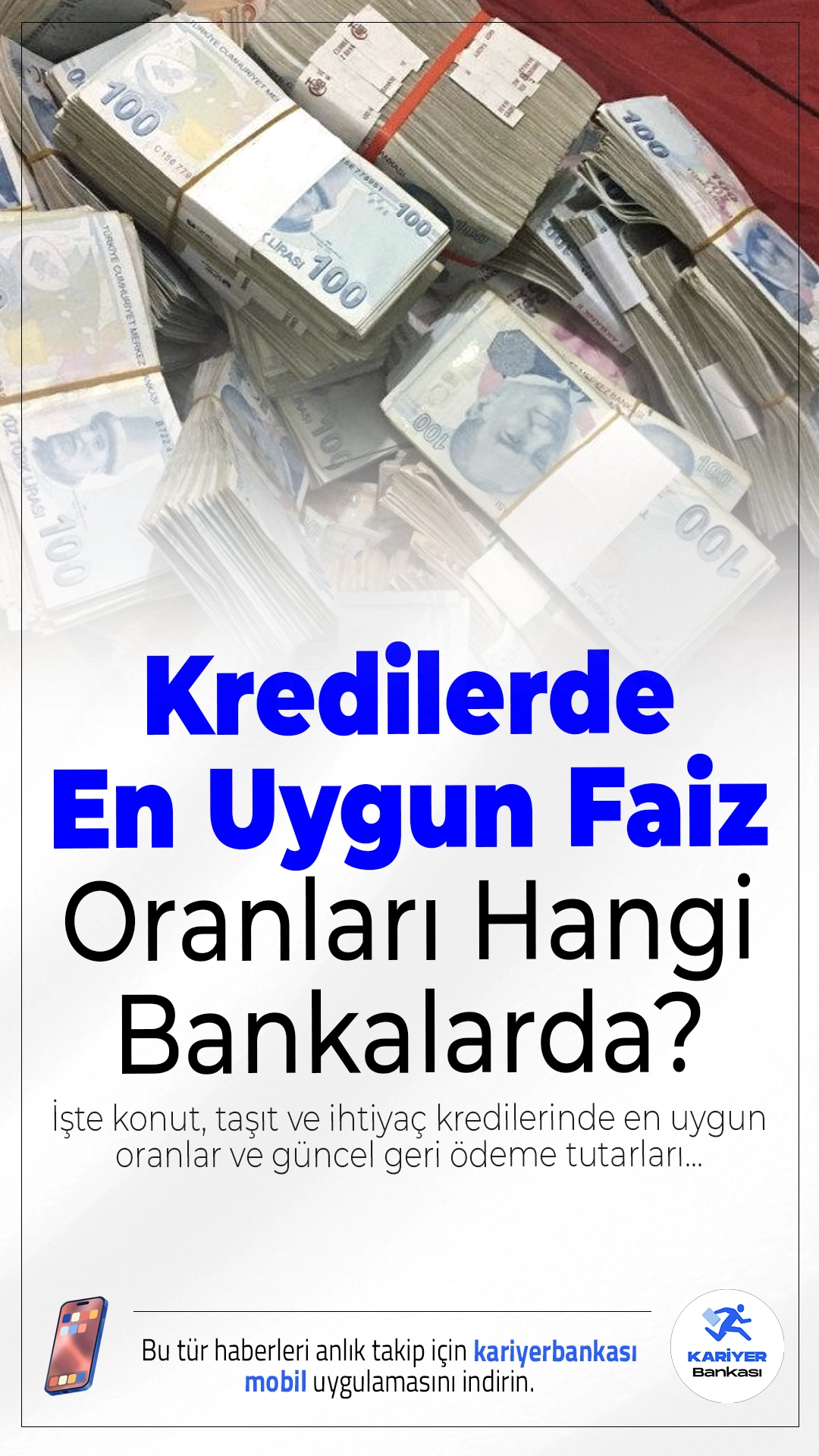 Konut, Taşıt ve İhtiyaç Kredilerinde En Uygun Faiz Oranları Hangi Bankalarda?Yüksek faiz ortamına rağmen kredilere olan talep artmaya devam ediyor. Peki hangi banka en düşük faiz oranıyla kredi veriyor? İşte konut, taşıt ve ihtiyaç kredilerinde en uygun oranlar ve güncel geri ödeme tutarları...